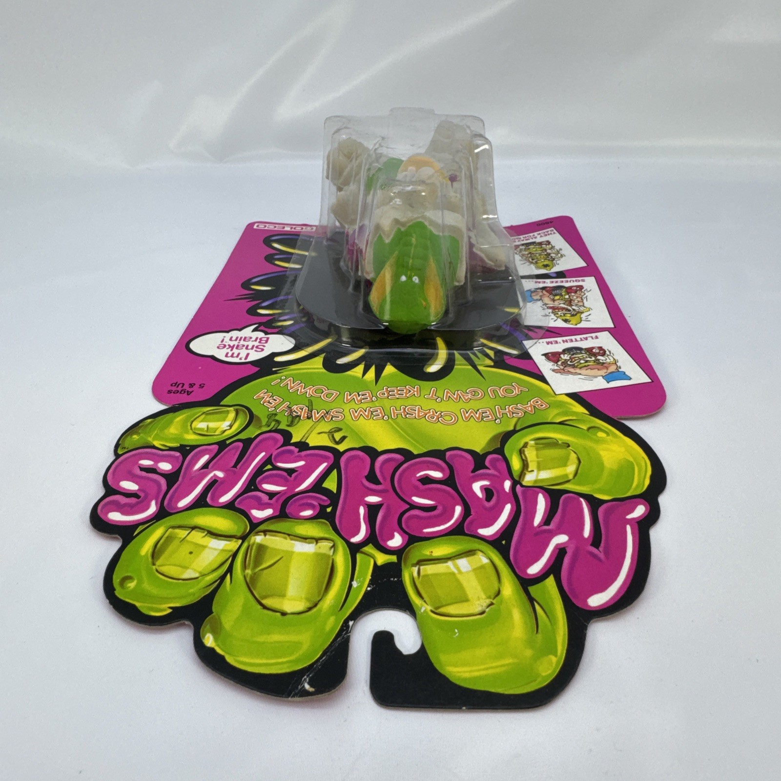 Vintage 1987 Coleco Mash’ems I’m Snake Brain Squeeze Smash Pound ‘Em￼