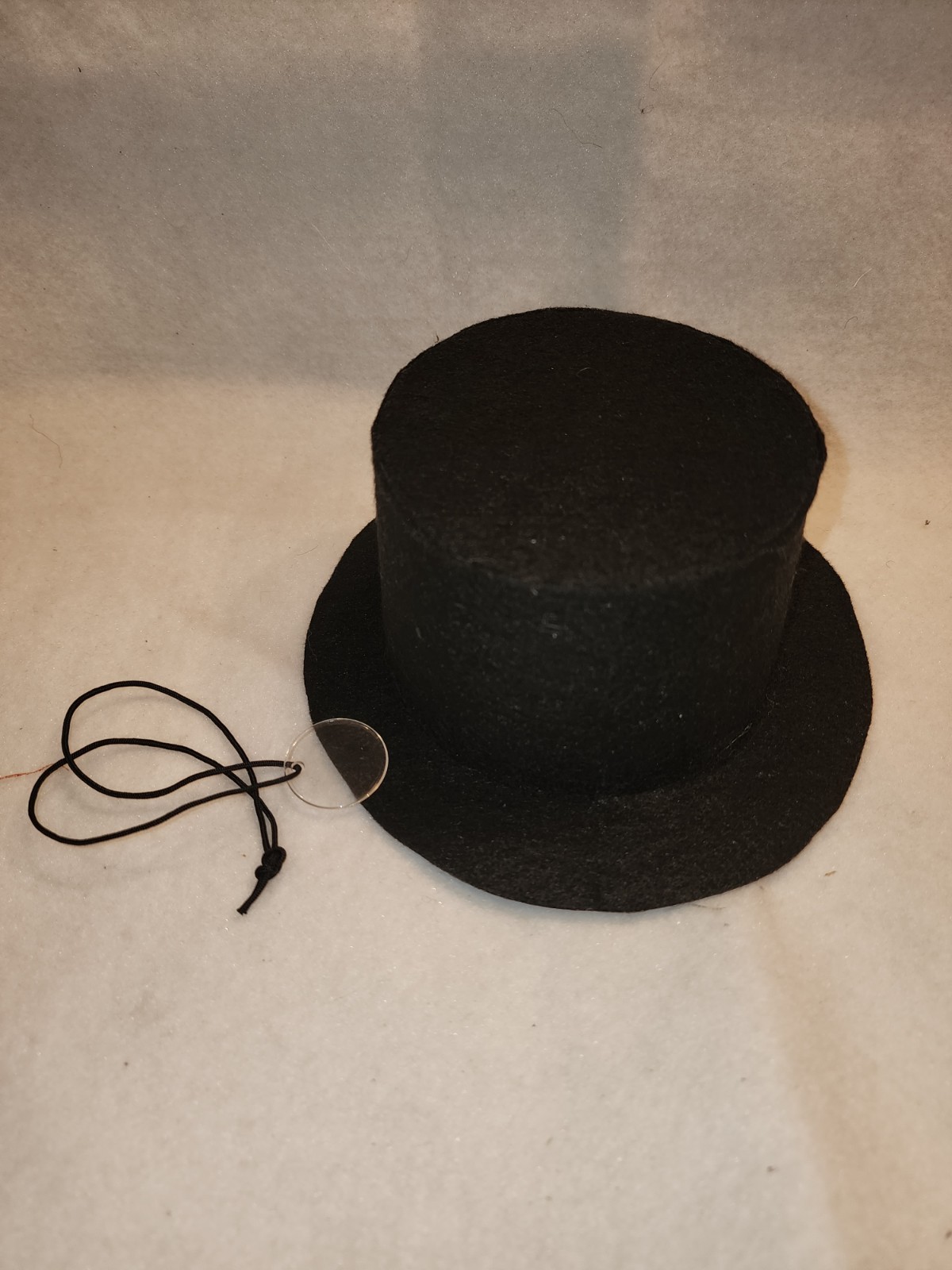 Handmade FELT Replacement Charlie McCarthy Top Hat + Monocle Ventriloquist Dummy