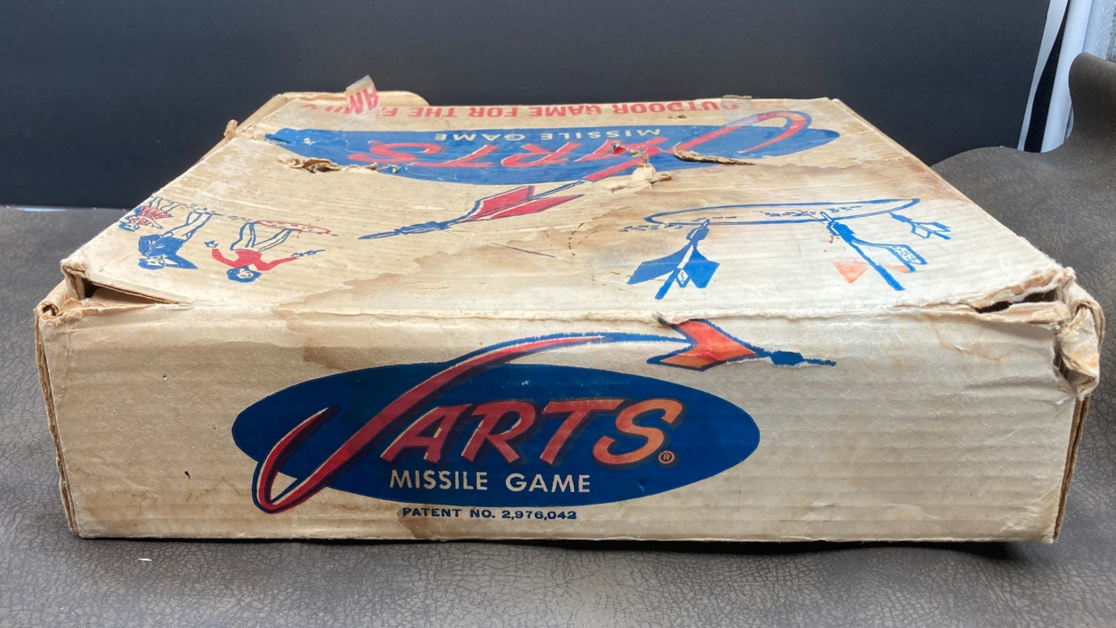 1970s Lawn Game Empty Original Box w Instructions – No Contents – Cardboard Only