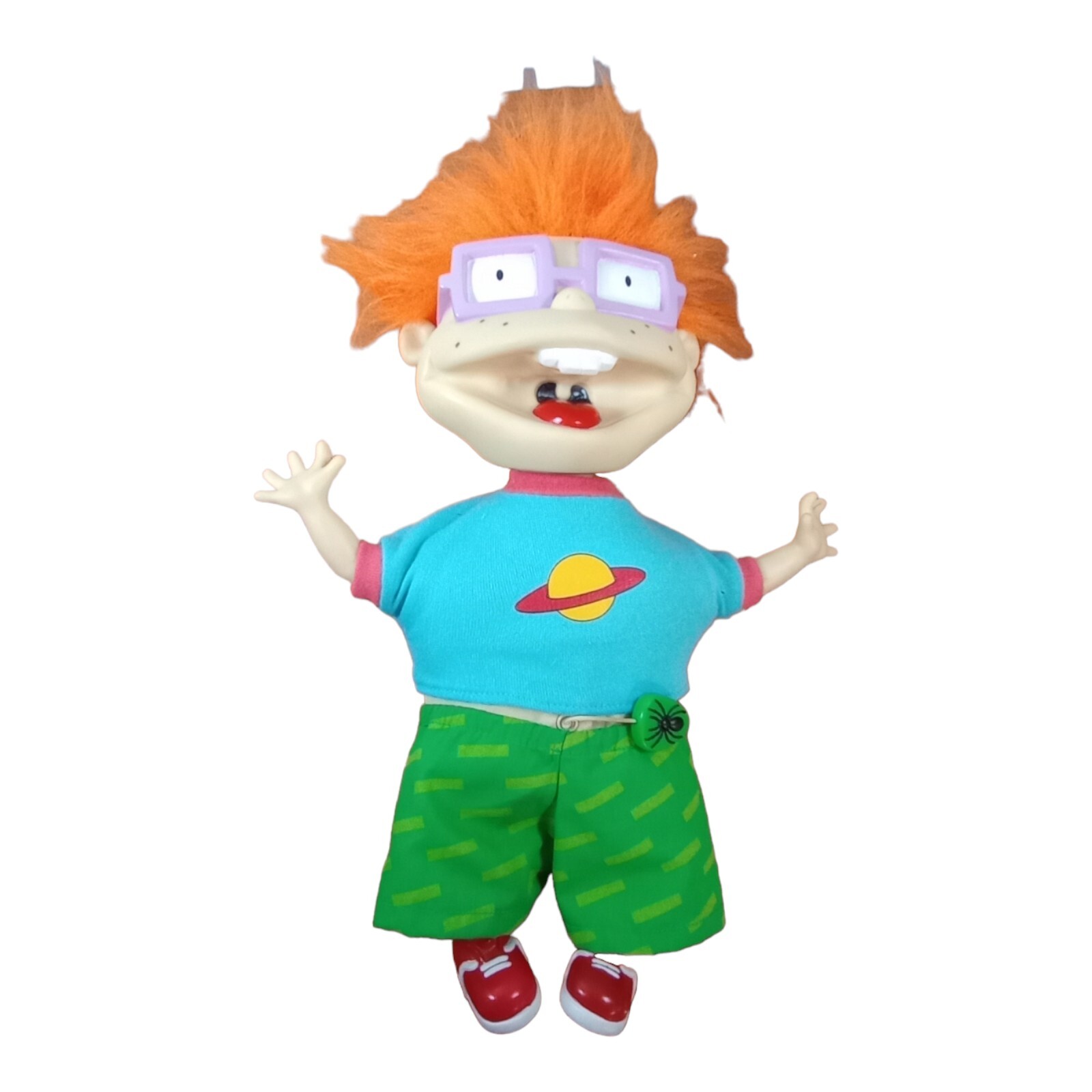 1997 Mattel RUGRATS Scared CHUCKIE Finster Plush Doll Toy Pull String Rare Vtg
