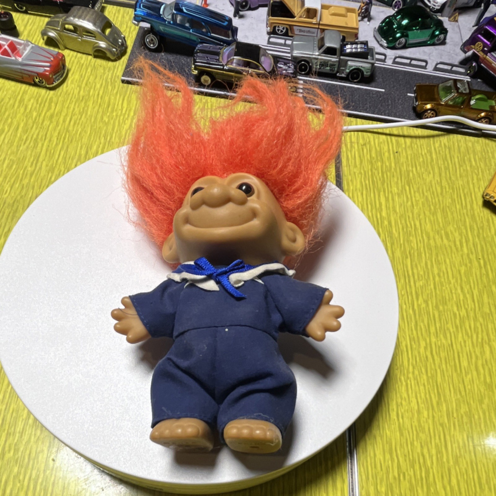 Russ Vintage Troll Doll Orange Hair Sailor Outfit Trolls 4-7 8-11 Years