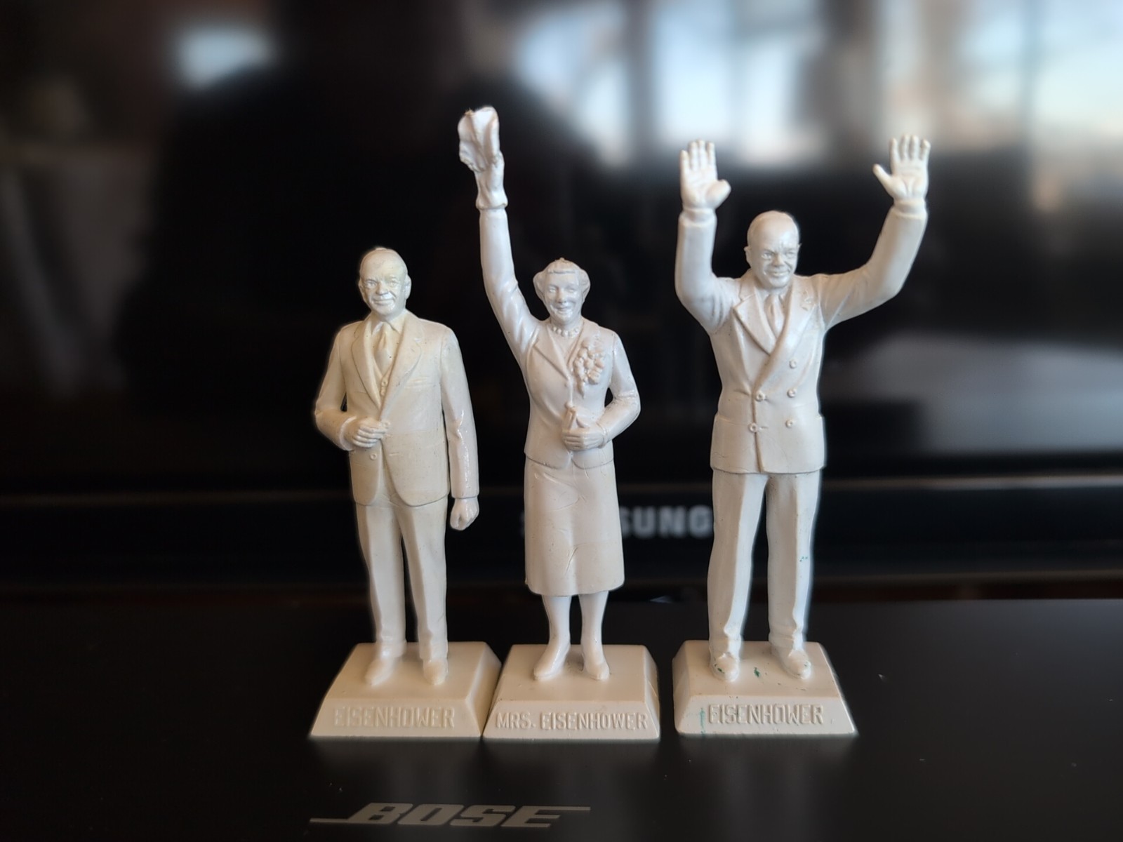 3 VTG Marx United States American Presidents In Miniature Unpainted Figures