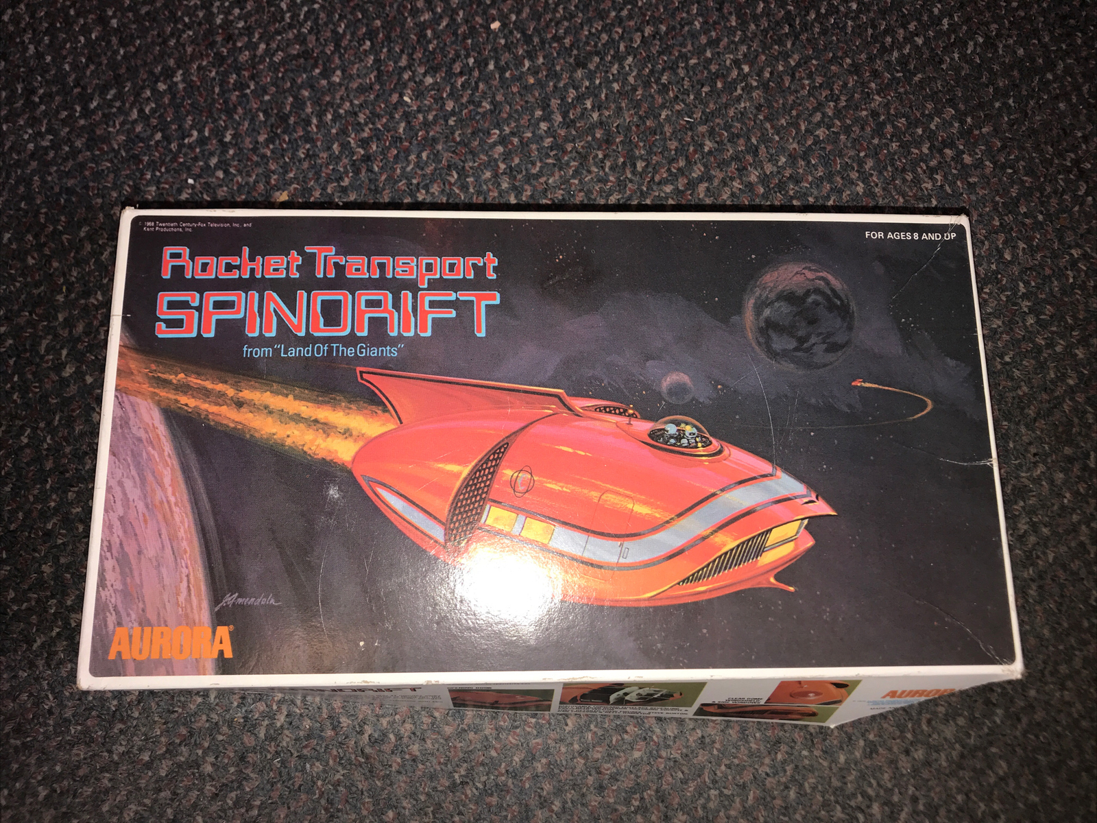 AURORA Rocket Transport SPINDRIFT Land of the Giants #255 Model Kit Box Top Only