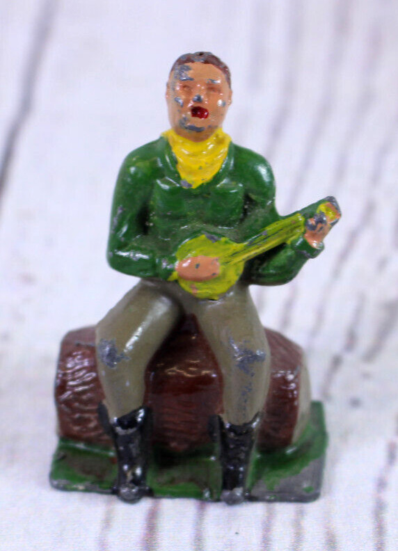 5 Britains Lead Cowboy Figures 1940s Hand Painted Toy Soldiers England