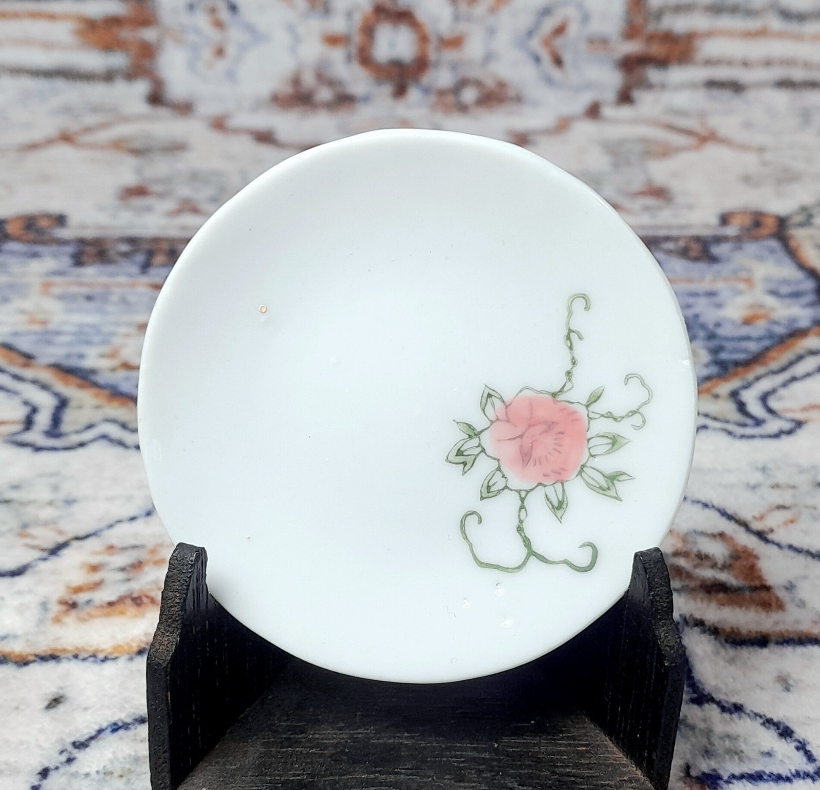 Vintage Miniature Child’s Doll Porcelain Plate 2.5″ Made In Korea