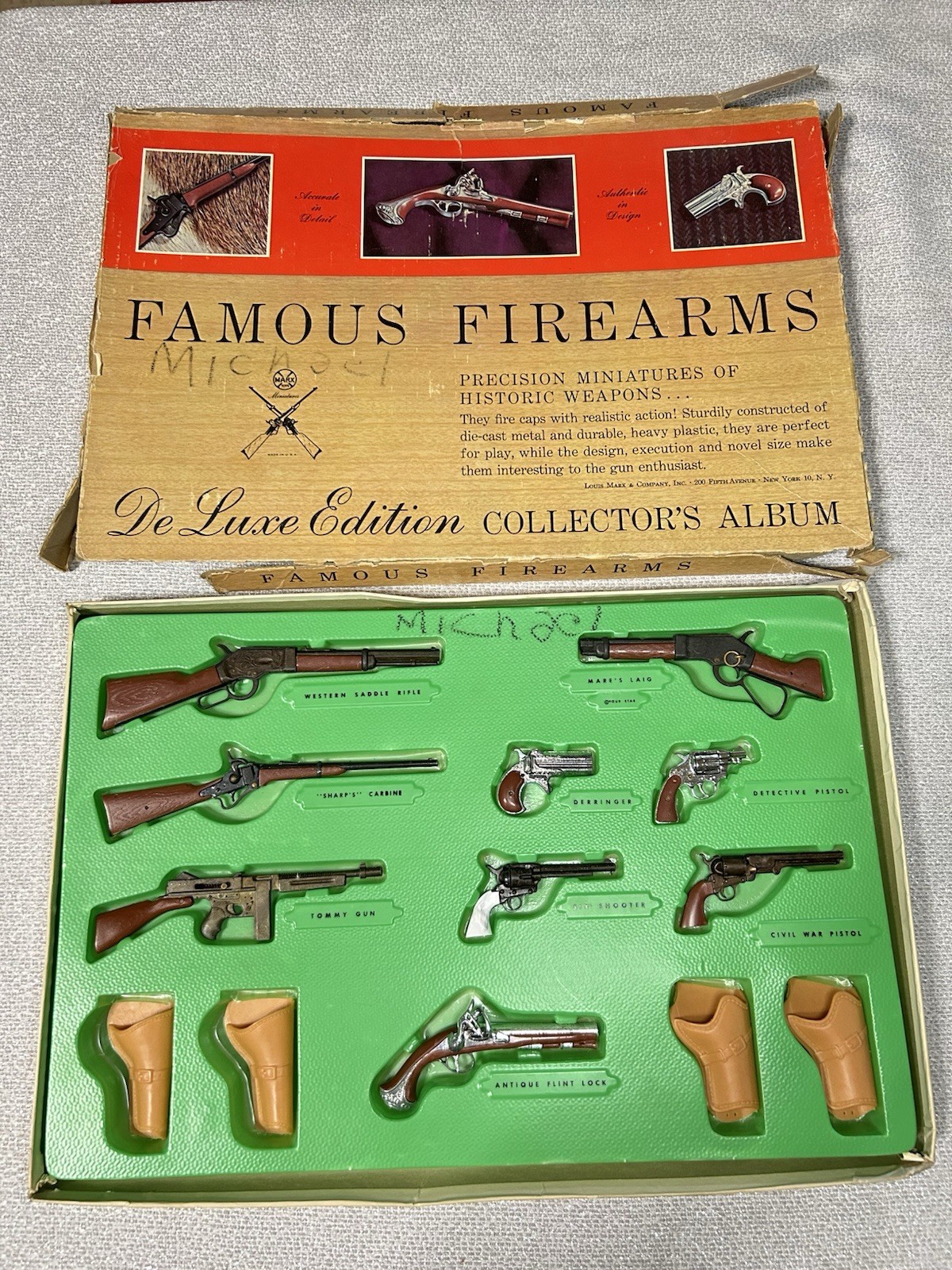 Louis Marx & Co. Toys Famous Firearms De Luxe Edition Guns Toy Made In 1950-60s