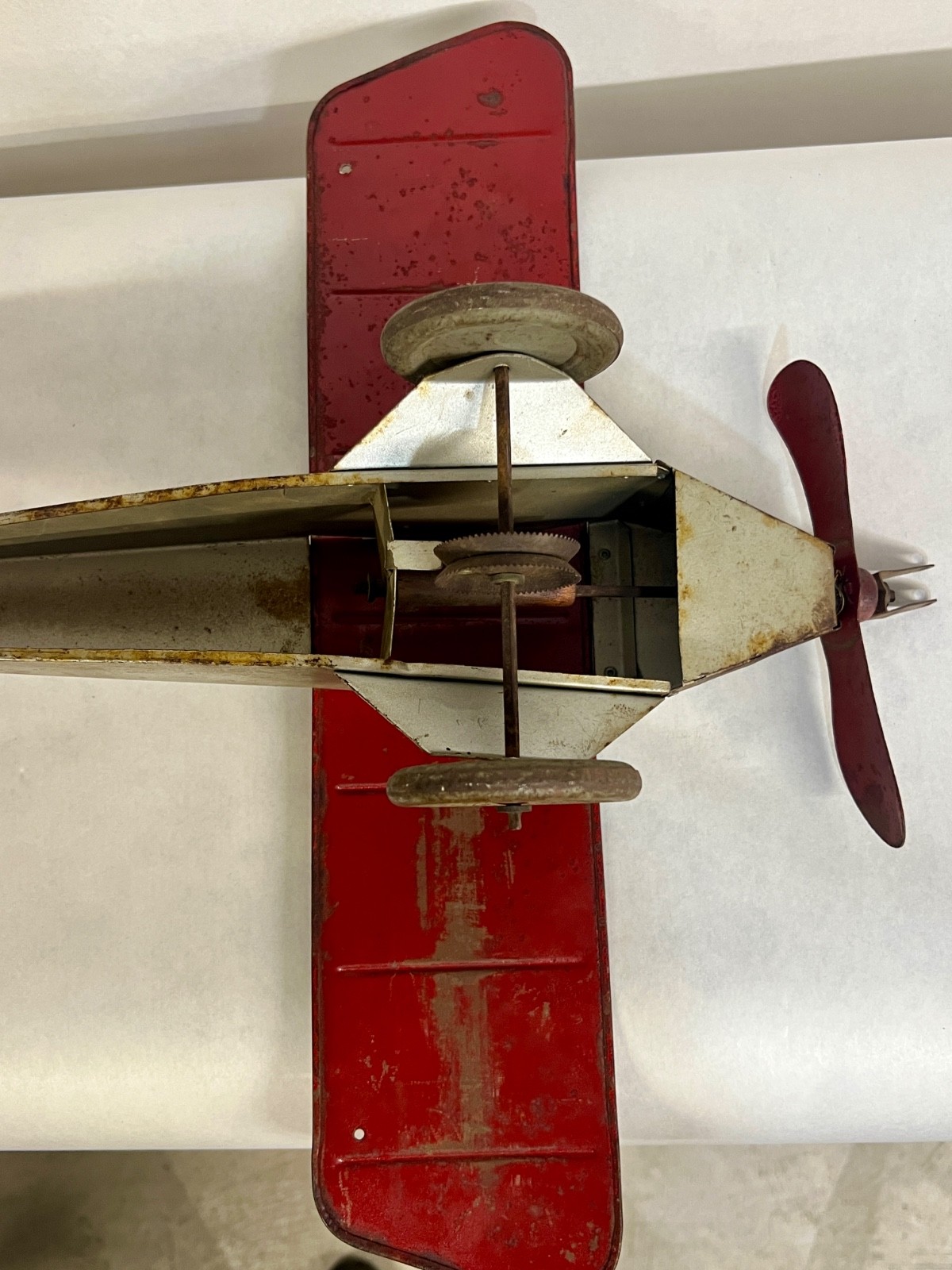 1928 American Flyer Empire Express Monoplane 550 Steel Airplane Pull Toy