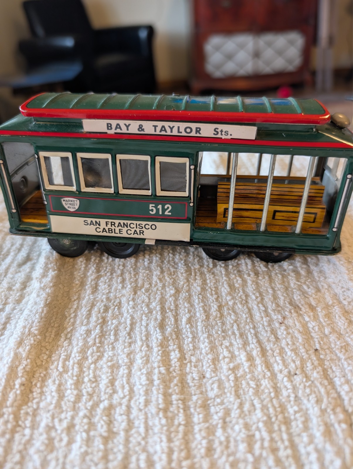 japan Cable Car Trolley Streets San Francisco Tin Toy 512