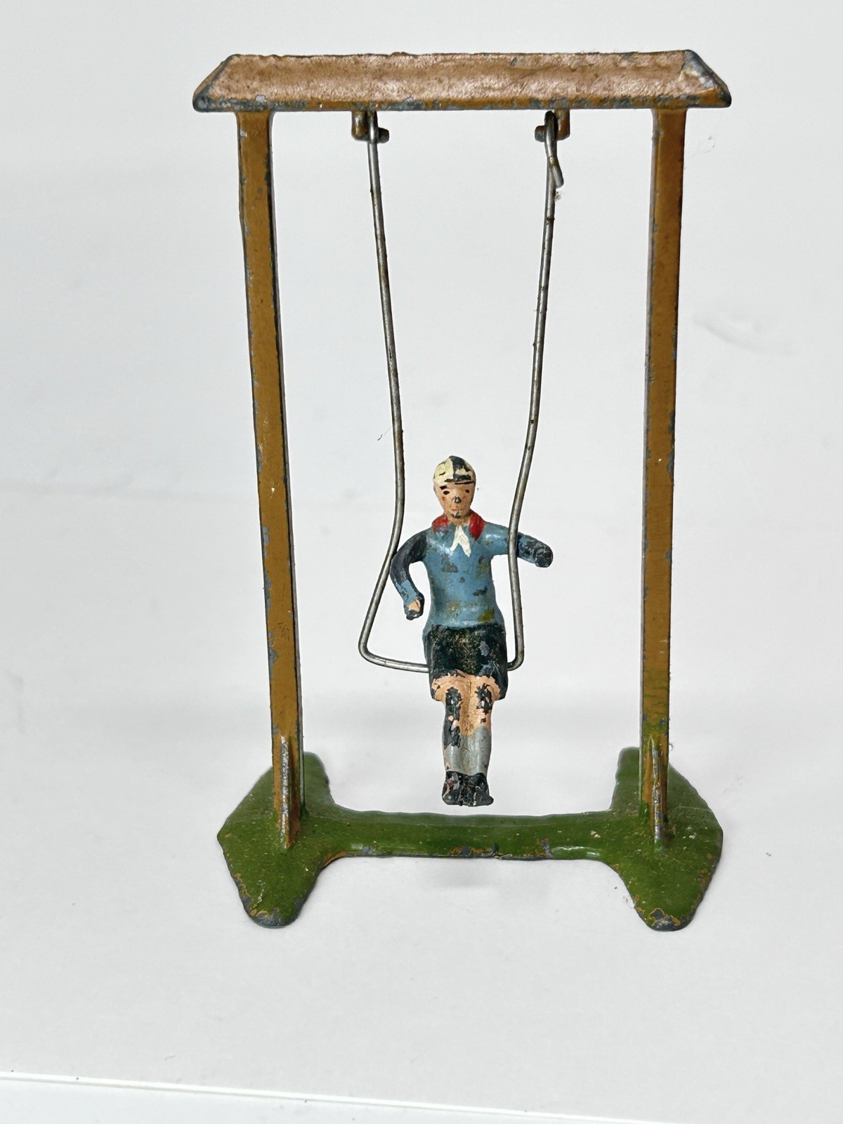 Antique 1920s Britains Lead “Boy on Swing” No. 619 Original Paint