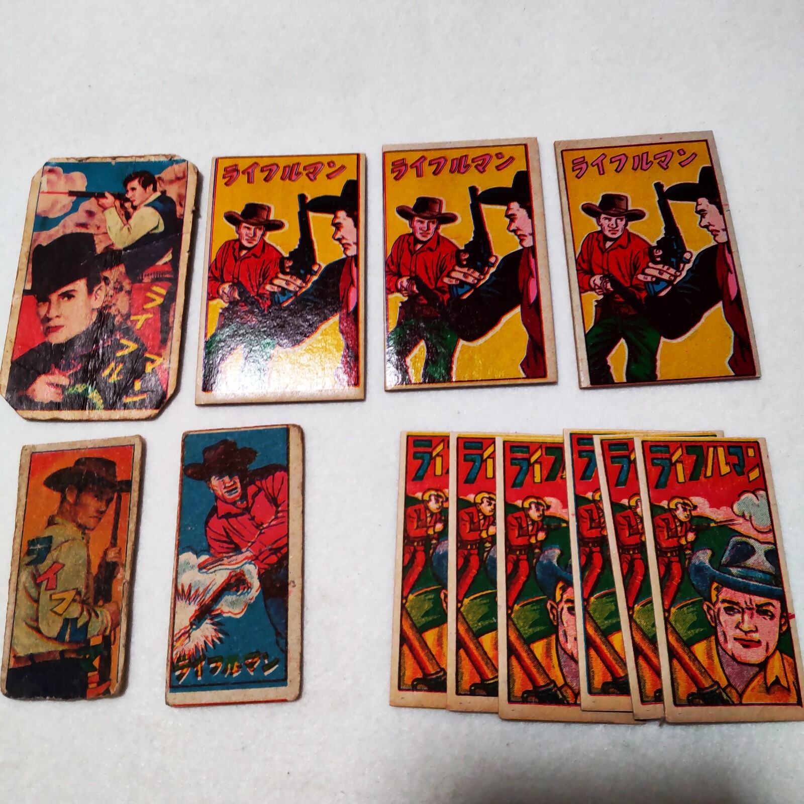 Vintage rare 60s-The Rifleman Menko Set – Classic Western TV, set of 12 Cards