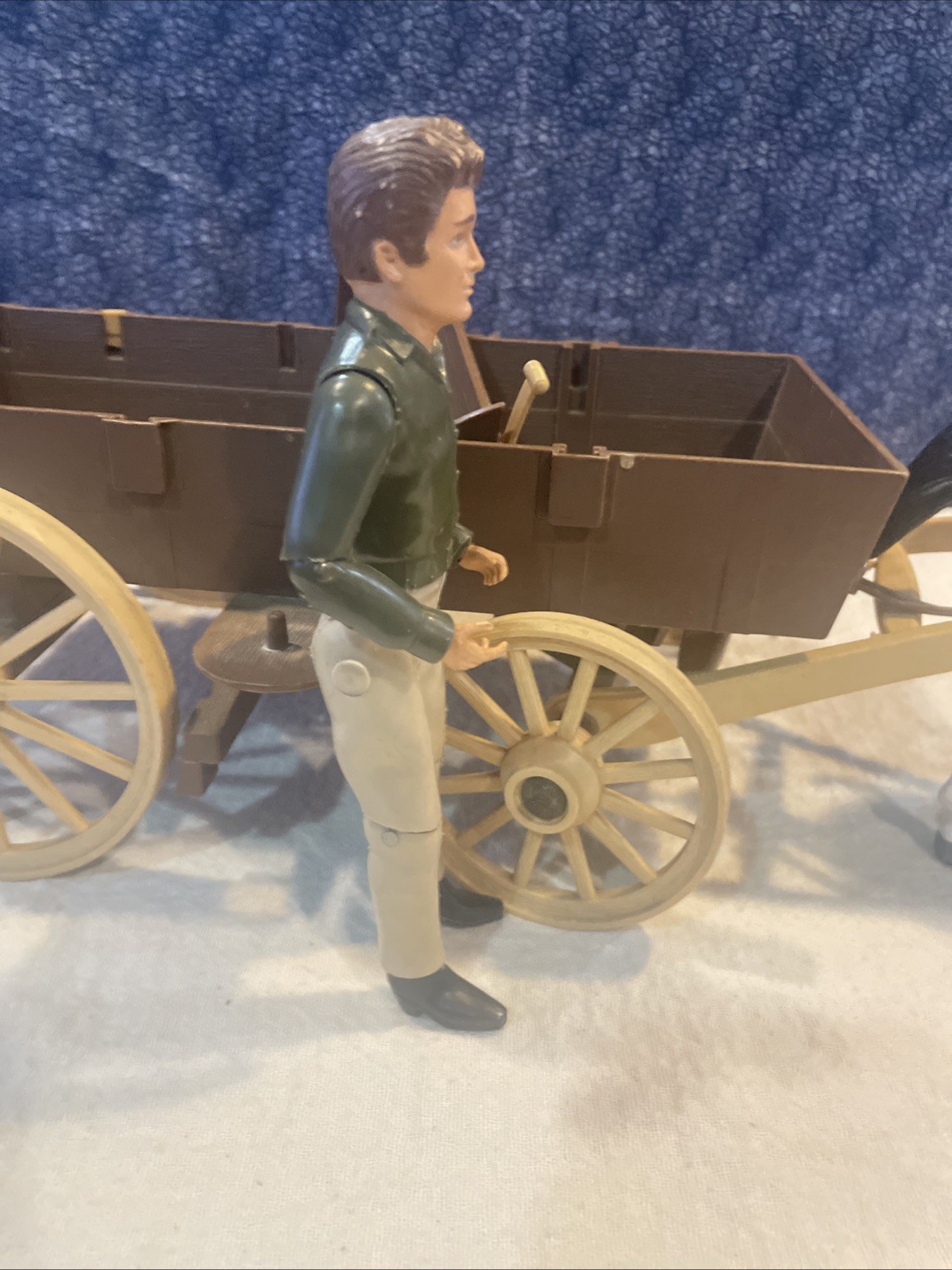Vintage American Character Bonanza 1966 Buckboard Wagon w/Horse and Little Joe,