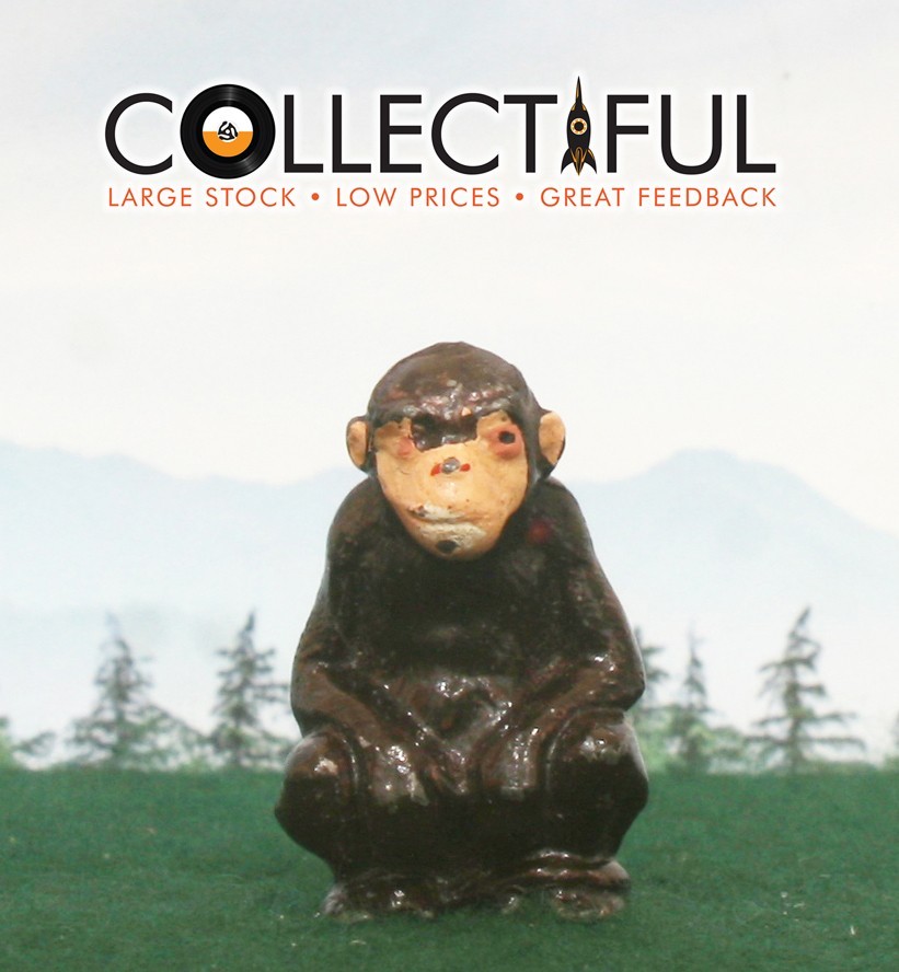 JOHILLCO – VINTAGE LEAD FIGURE – CHIMP SEATED – AFRICAN ZOO – BRITAINS SIZE🔥17