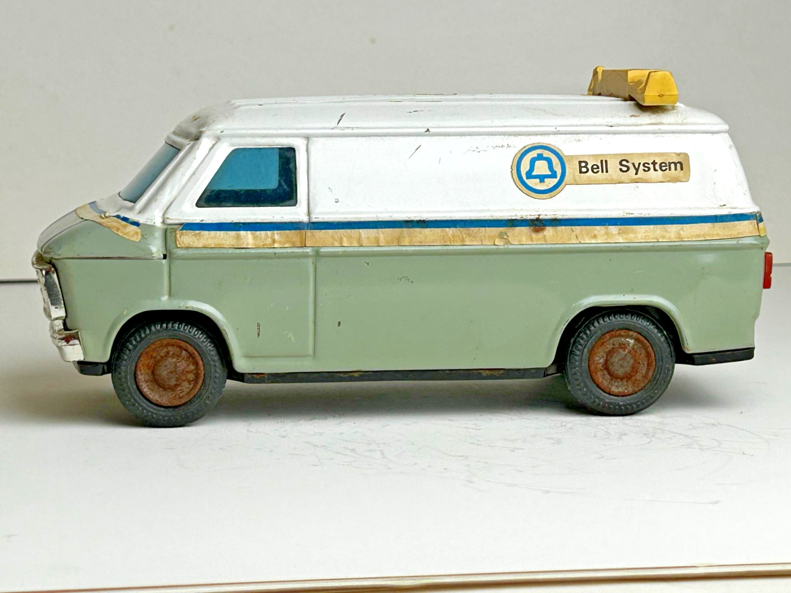 Tin 1970’s Chevrolet Bell System Telephone Van, Read