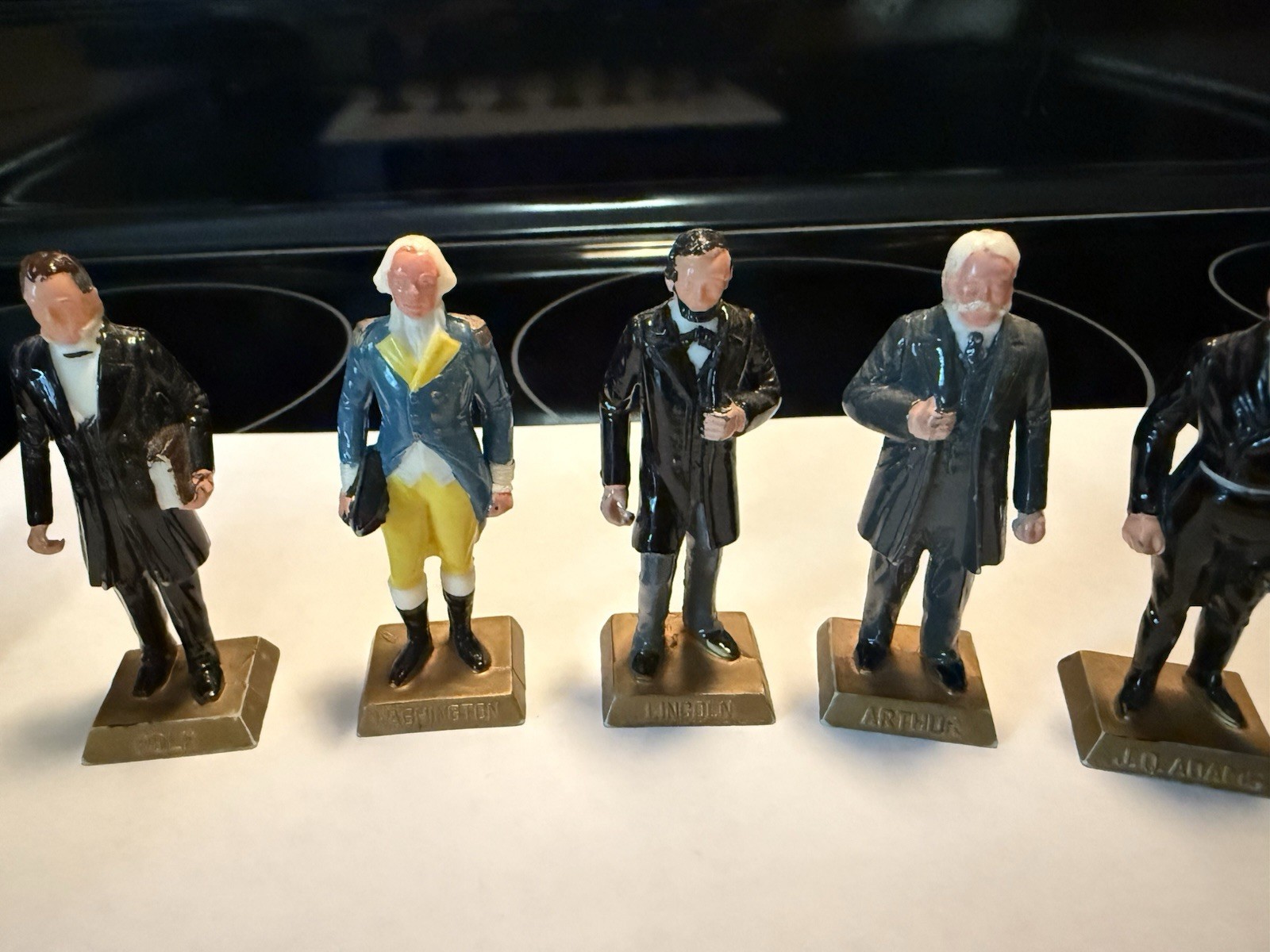 Vintage Marx Toys US Presidents Plastic Lot Of 7 Lincoln Washington JQ Adams