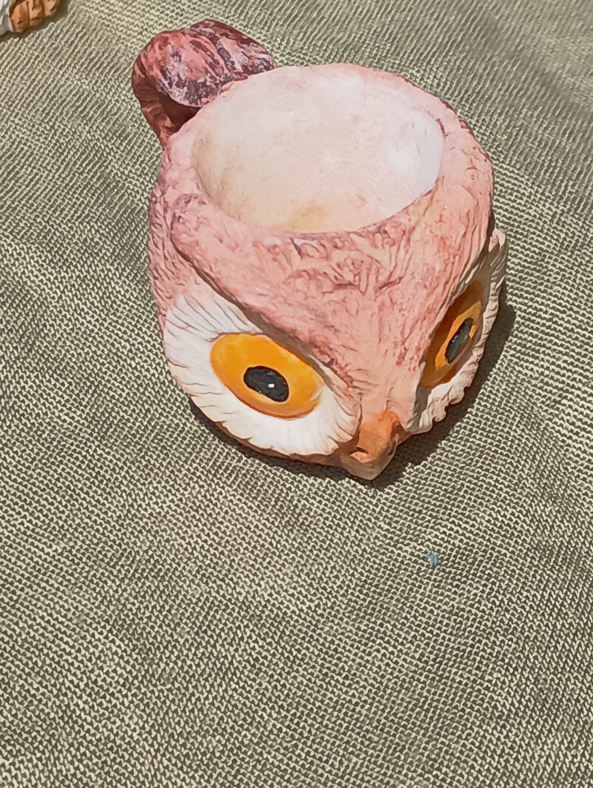 Miniature Tiny OWL Ceramic Tea Set 1″ 7 pieces Cup, Saucer, Pot, Creamer, Sugar