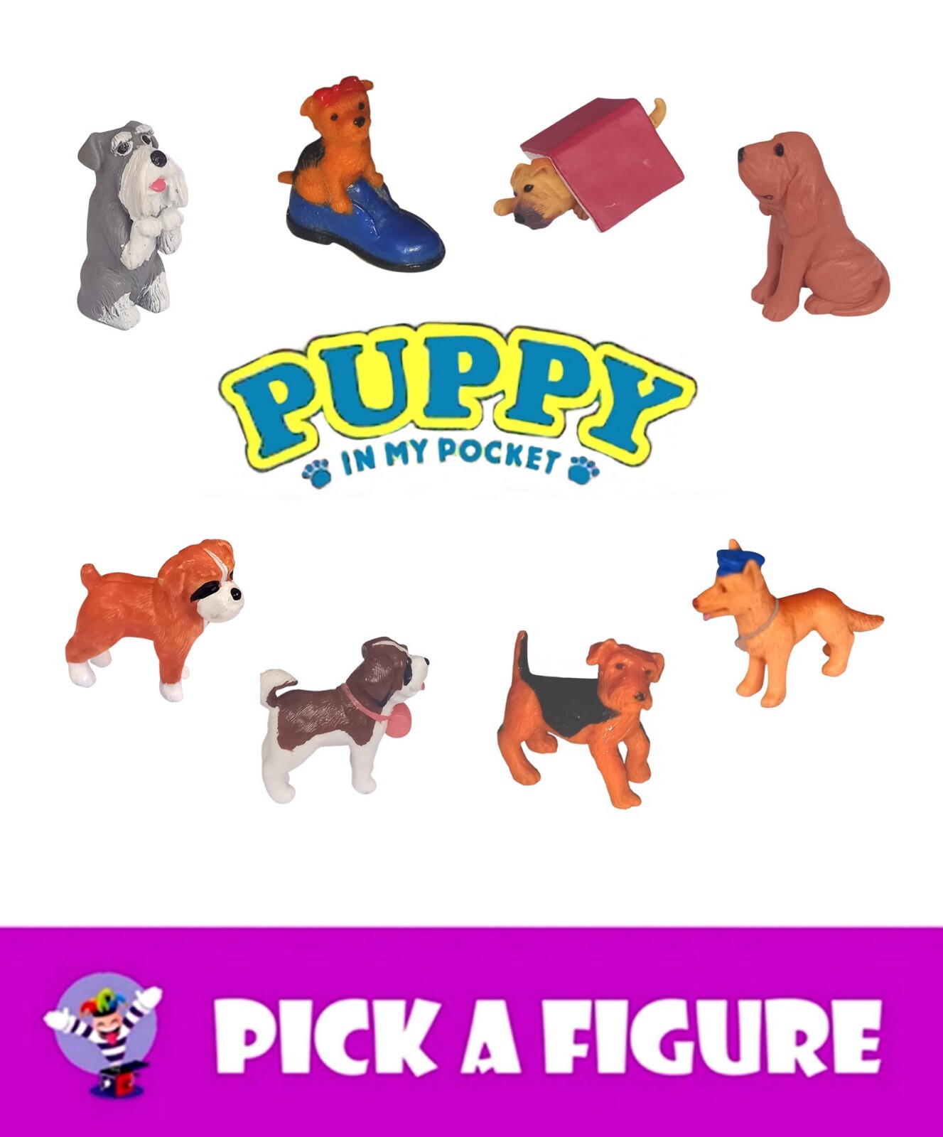 Puppy in my Pocket No Cards LOADS TO CHOOSE FROM Vintage 1994 M.E.G. Toys
