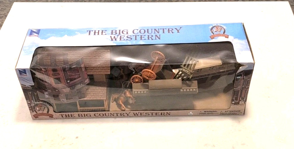 NEWRAY THE BIG COUNTRY WESTERN DELUXE PLAYSET STAGECOACH / HOME +