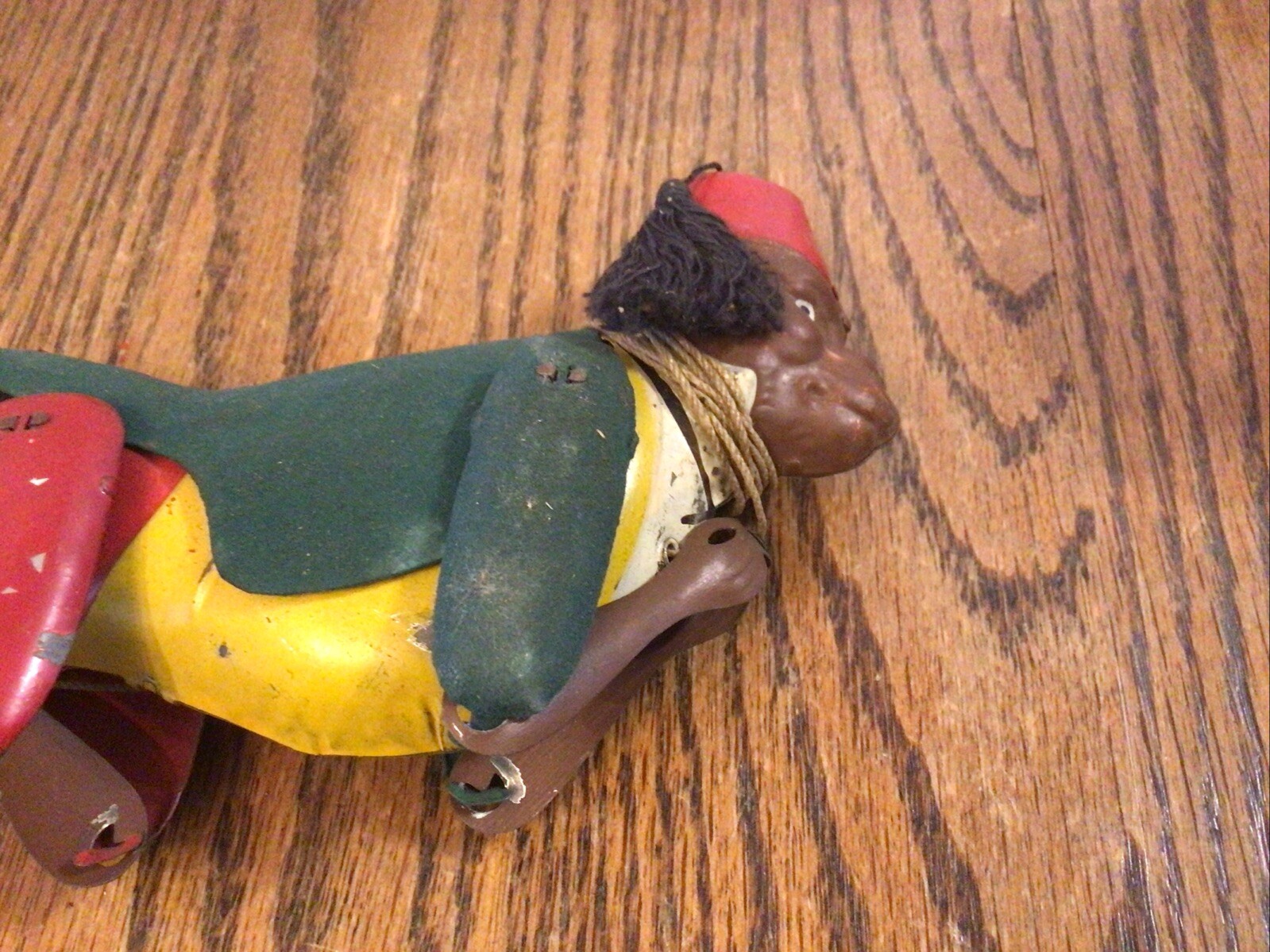 Vintage Circa 1903-20 Lehmann Mechanical Tin Climbing Monkey,w/orig.as is box