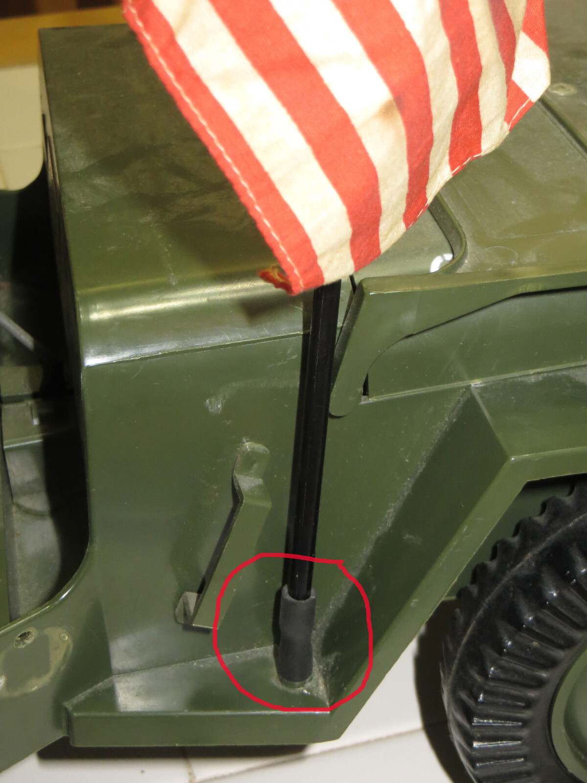 Qty2 Replacement Flag Holder Mount Support for HASBRO GI JOE ARMY FIVE STAR JEEP