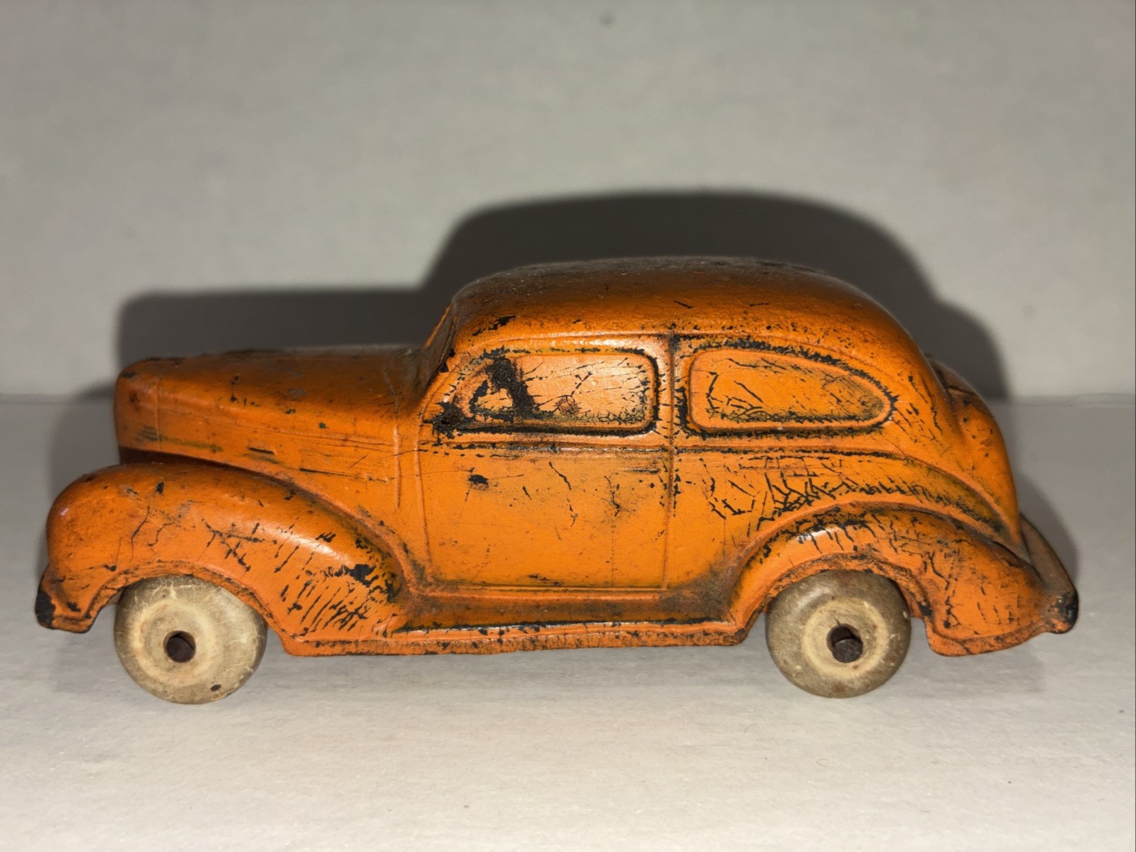 1939 Plymouth Coupe Orange Auburn Rubber Co. USA Car Automobile Vintage