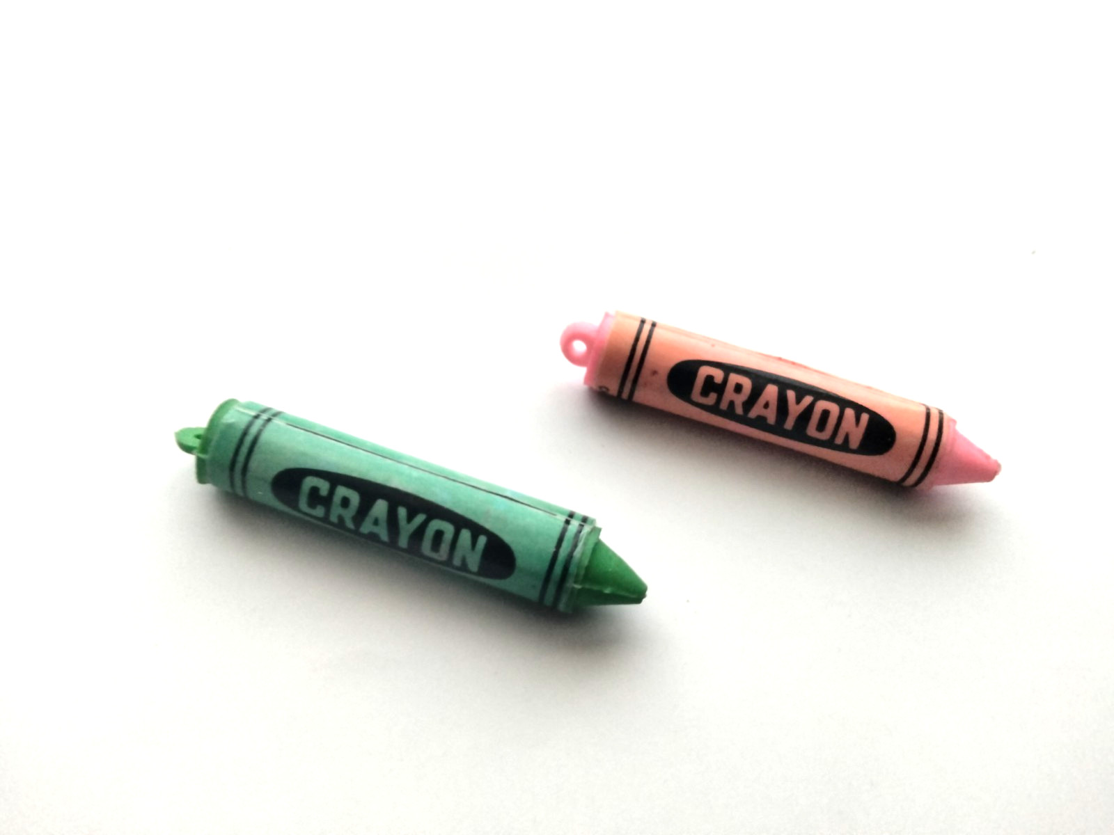 2 CRAYONS – DIENER RELATED rubber erasers 1970’s/1980’s LOT