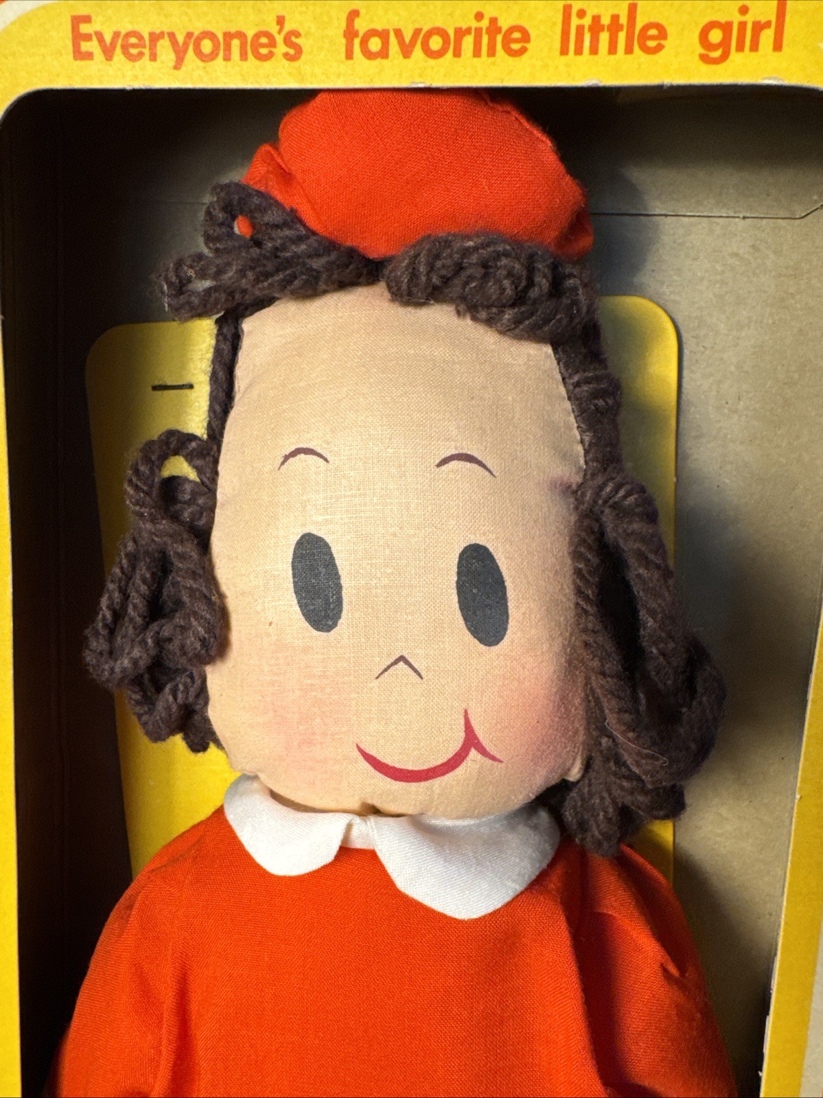 Vintage Little Lulu Horsman Cloth Doll In Original Box 14”