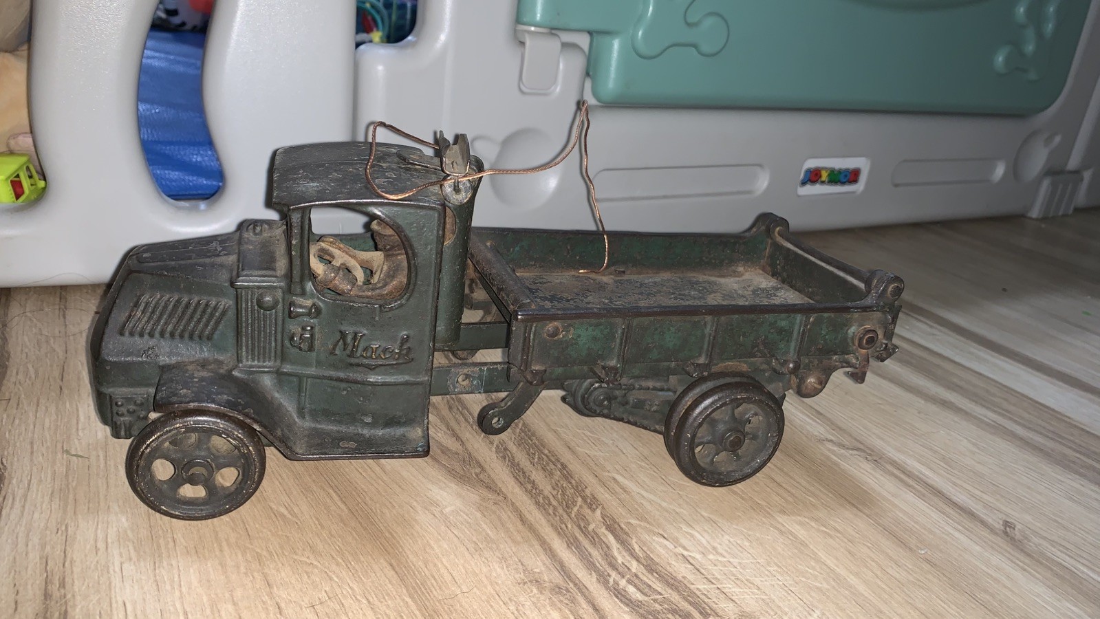 RARE 1920’s Cast Iron Mack Dump Truck Arcade Game By Arcade MFG.