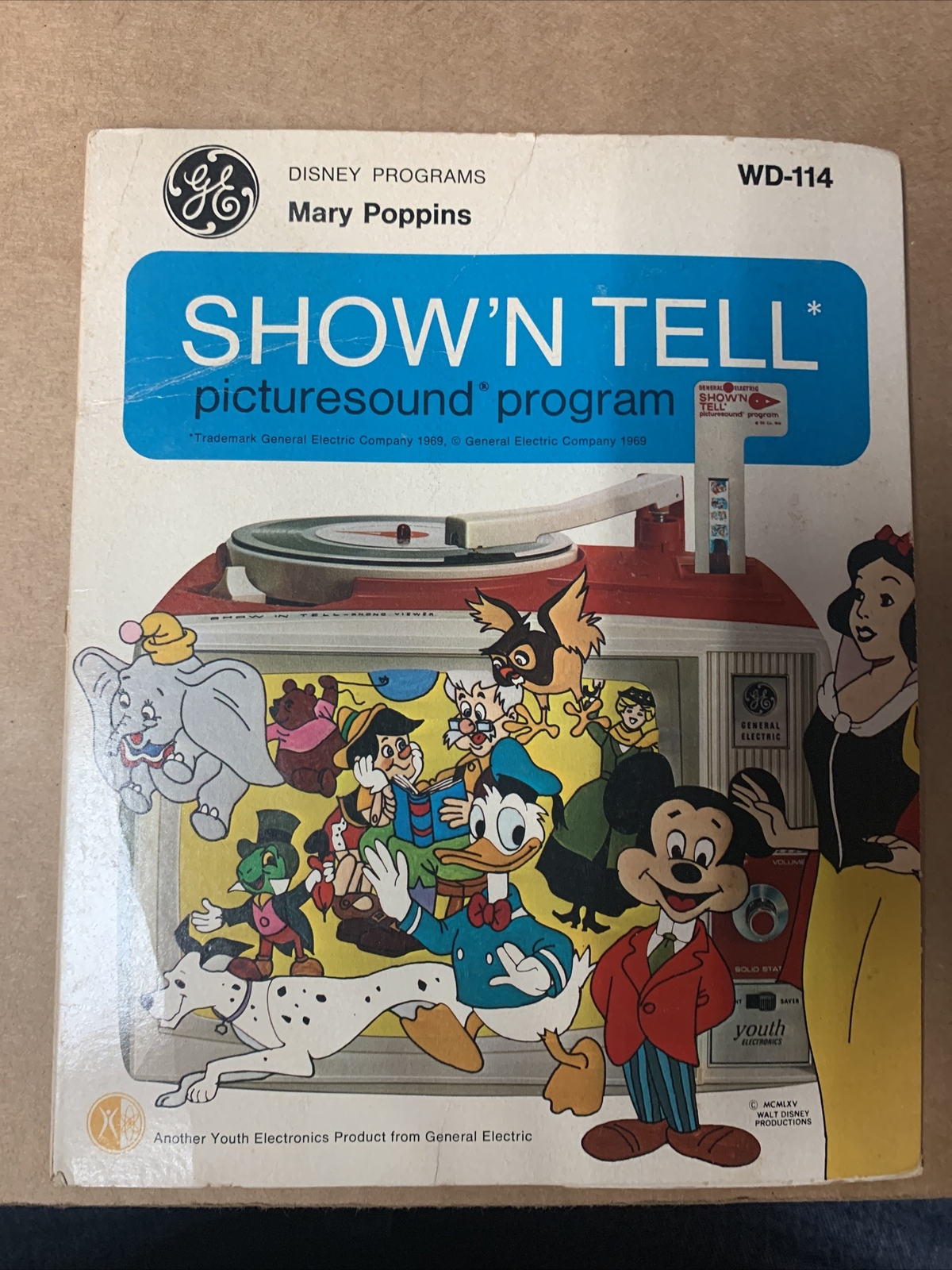 Mary Poppins WD-114 GE Show’N Tell picturesound program 1960s