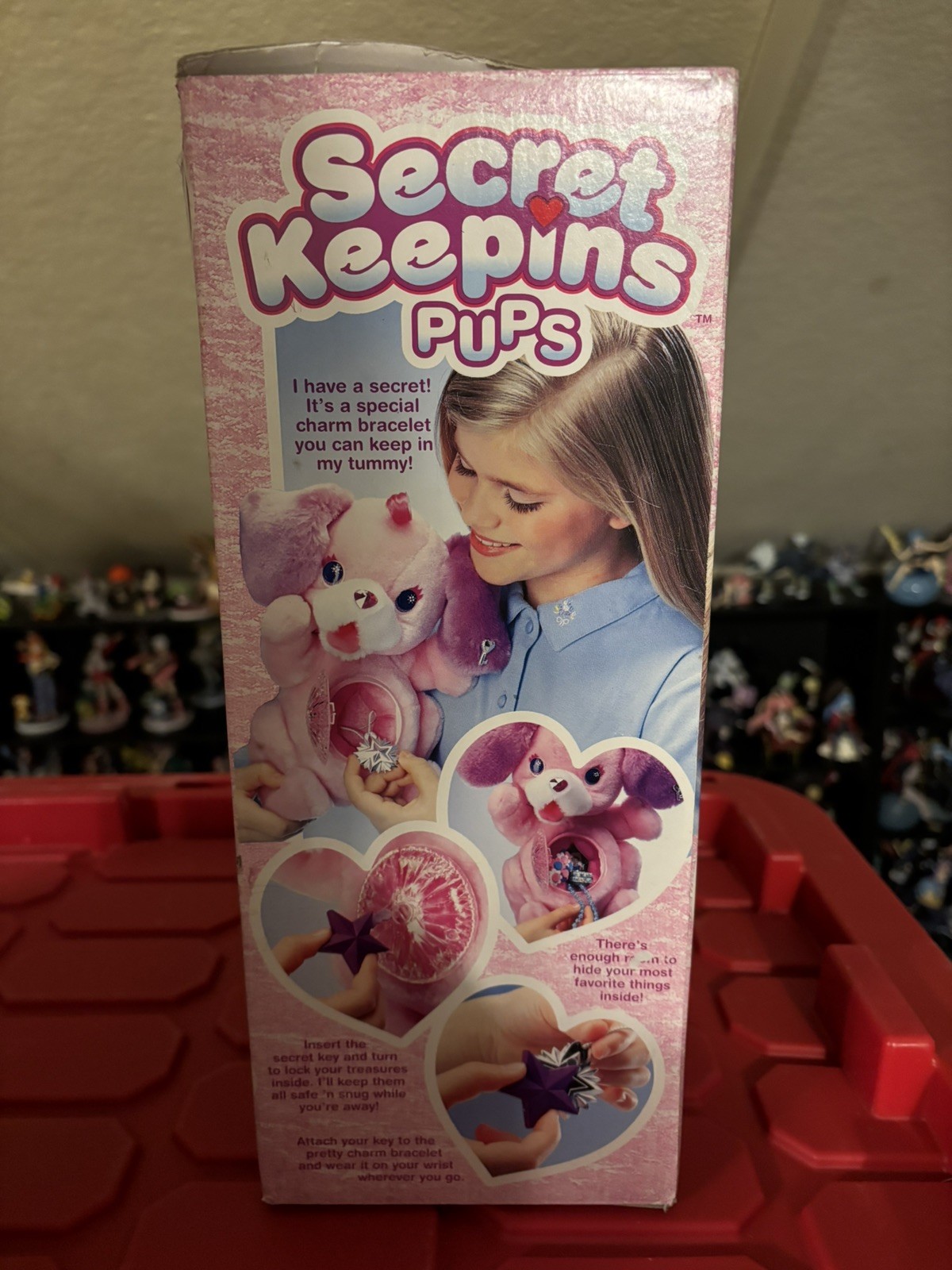 RARE Secret Keepins Sweetheart Pups Plush Dog Vintage 1994 Kenner with box