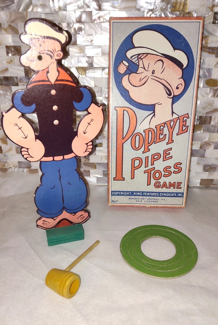 NOS 1935 POPEYE PIPE TOSS GAME No. 17 COMPLETE King Features Syndicate