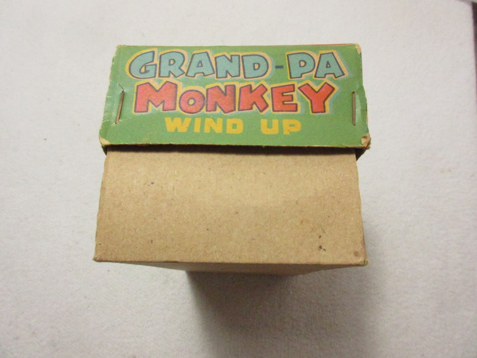 BOX ONLY ~ 1950’s TN ( TOYS NOMURA ) JAPAN ~ GRAND PA MONKEY WIND UP ~ READING