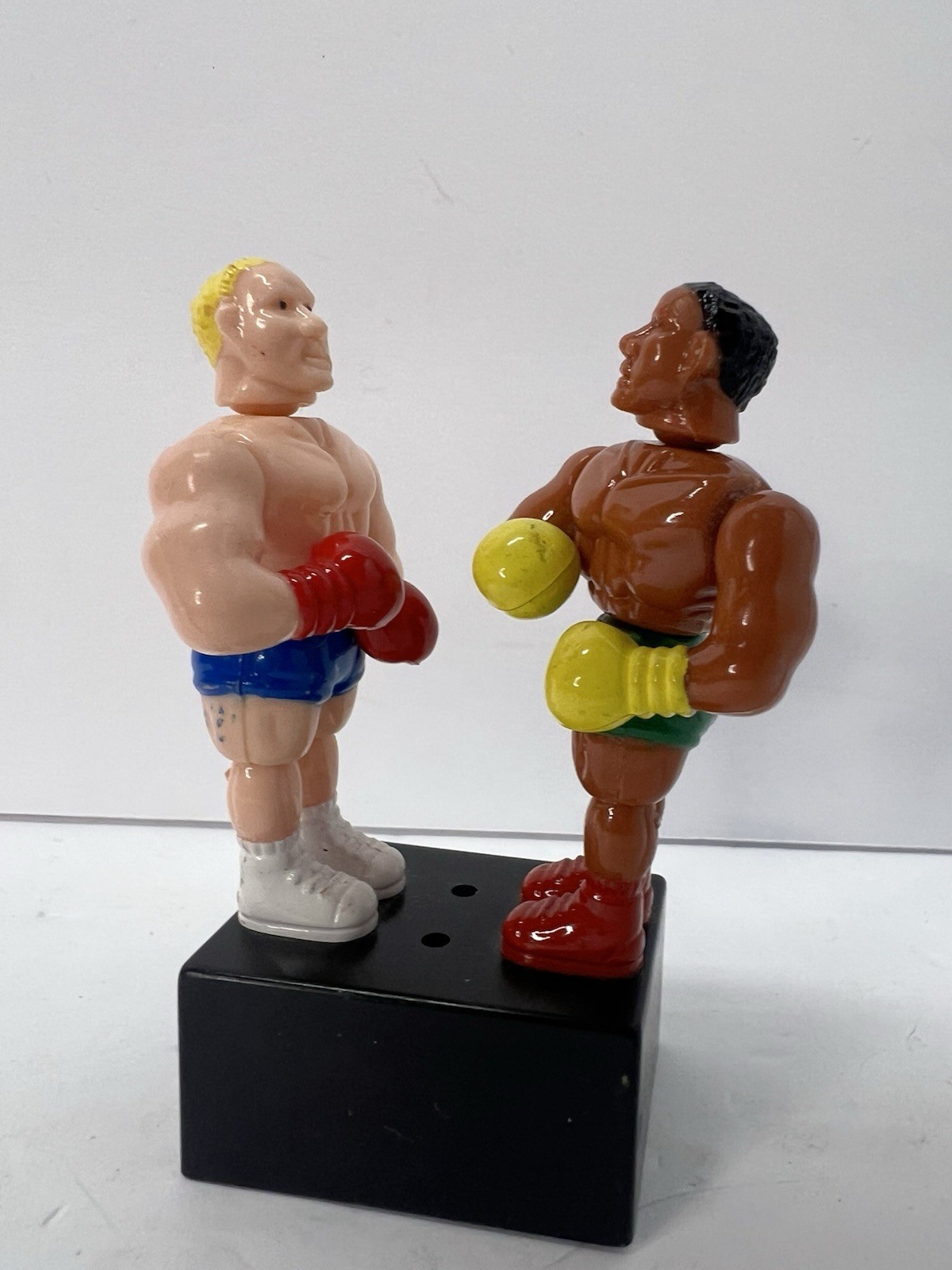 Vintage Boxers Push Puppet Toy Boxing Figures Works Punching KO Knock Out Retro