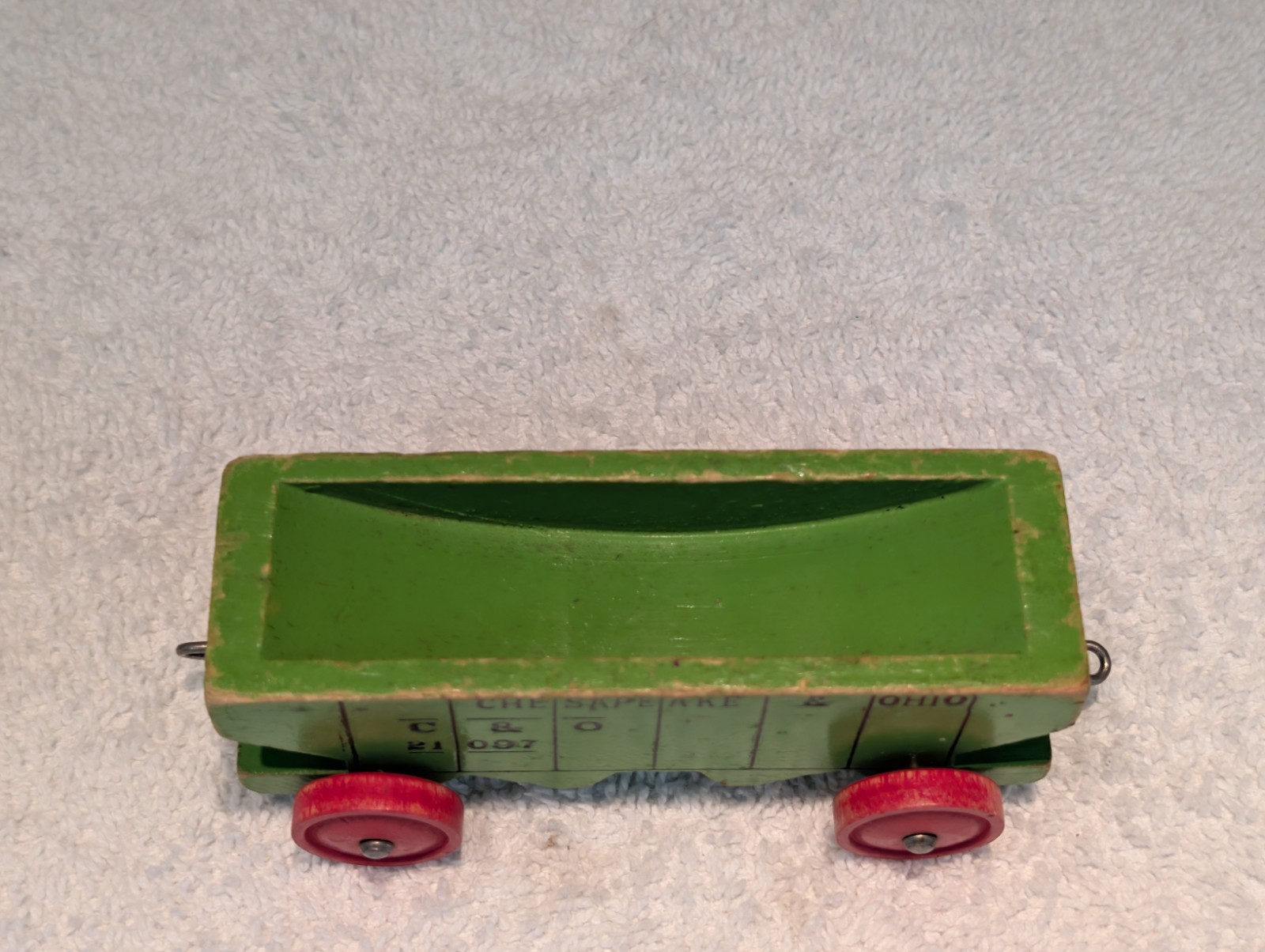 Vintage Strombecker Wooden Toy Train 4 Piece Set Made In USA 1950s