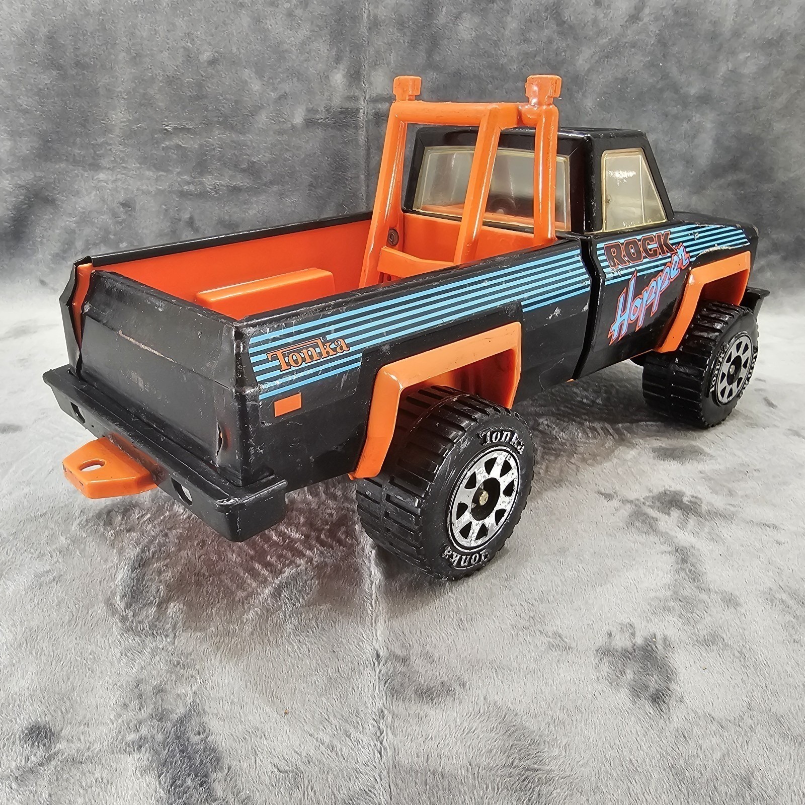 Vintage Tonka Rock Hopper 4×4 Pickup Truck 1980s Black Orange Toy