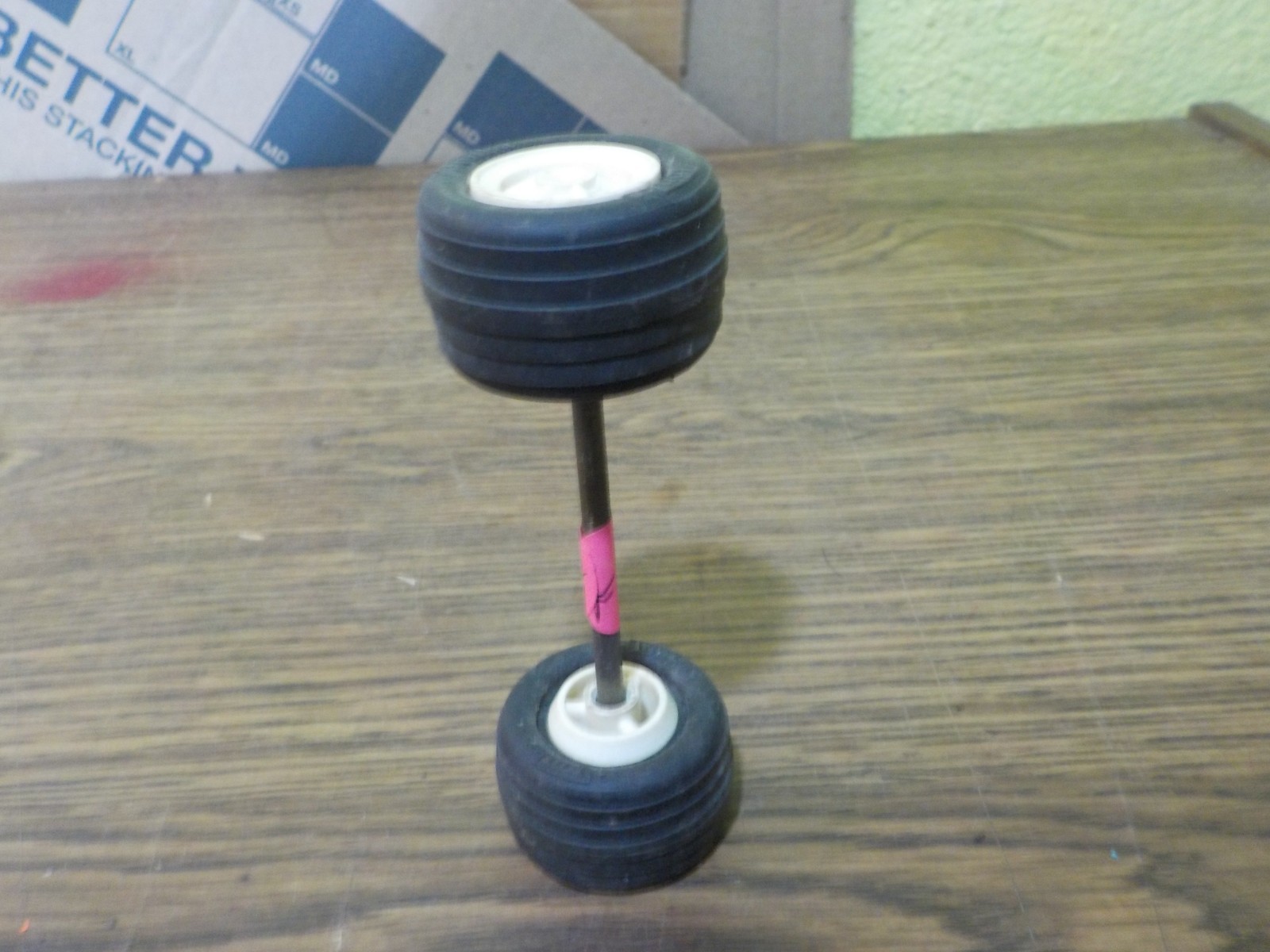 vintage tonka mini or little truck 2 tires 1 axle for parts