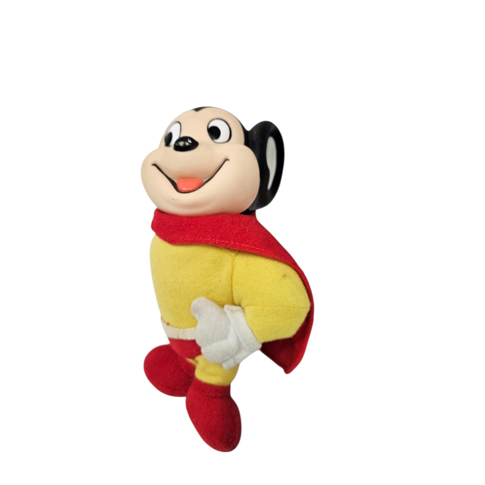 Vintage Mighty Mouse Plush Doll 1986 Viacom Hamilton Gifts Toy Kids Rubber Face