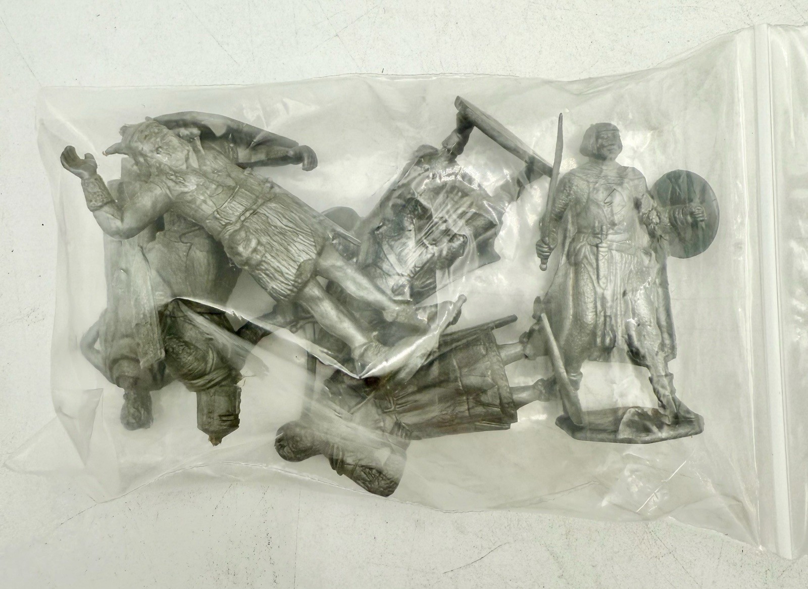 Vintage Louis Marx Prince Valiant Medieval Castle figures & horses 1950s Litho