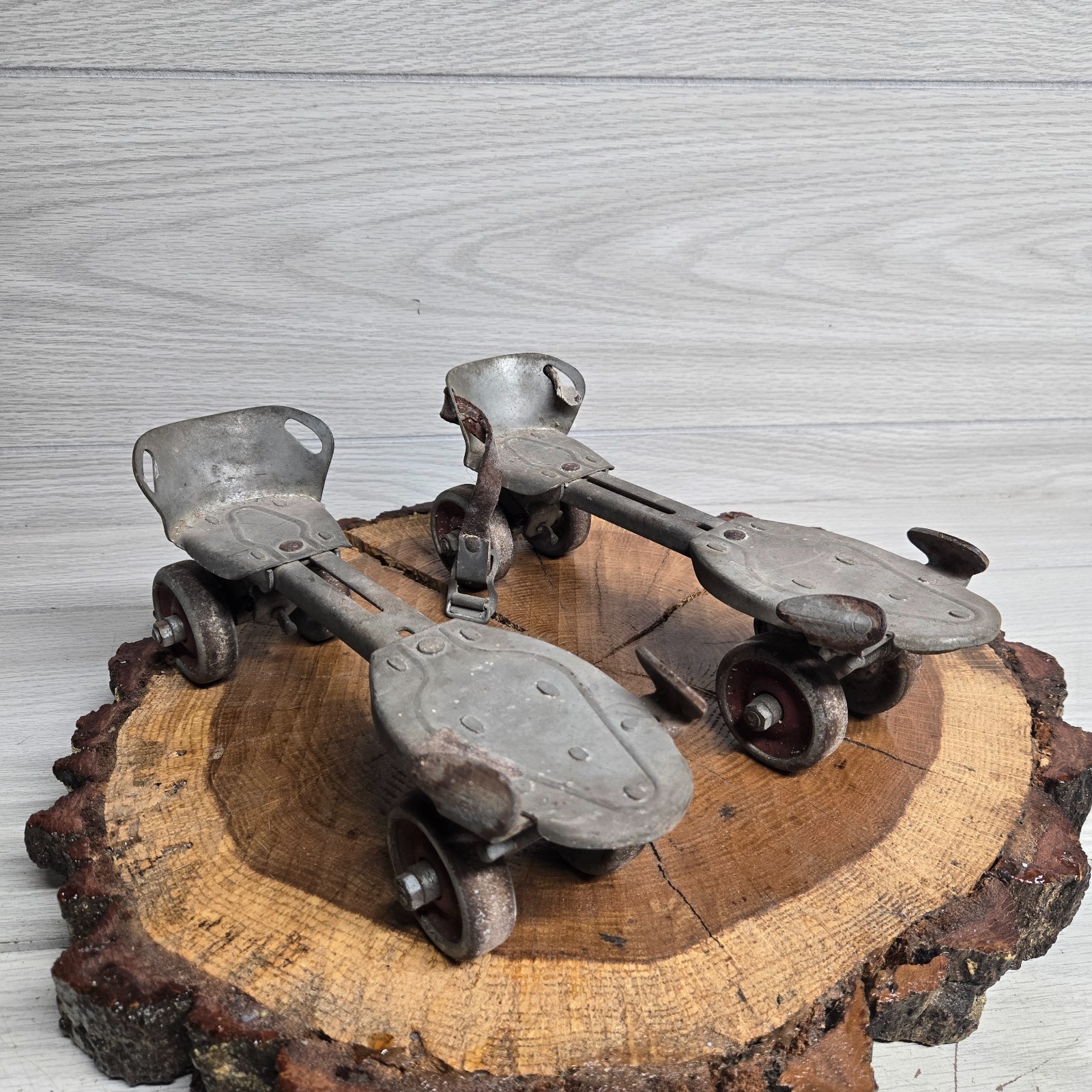 Pair of Vintage Hustler Speed King Steel Wheel Roller Skates Adjustable