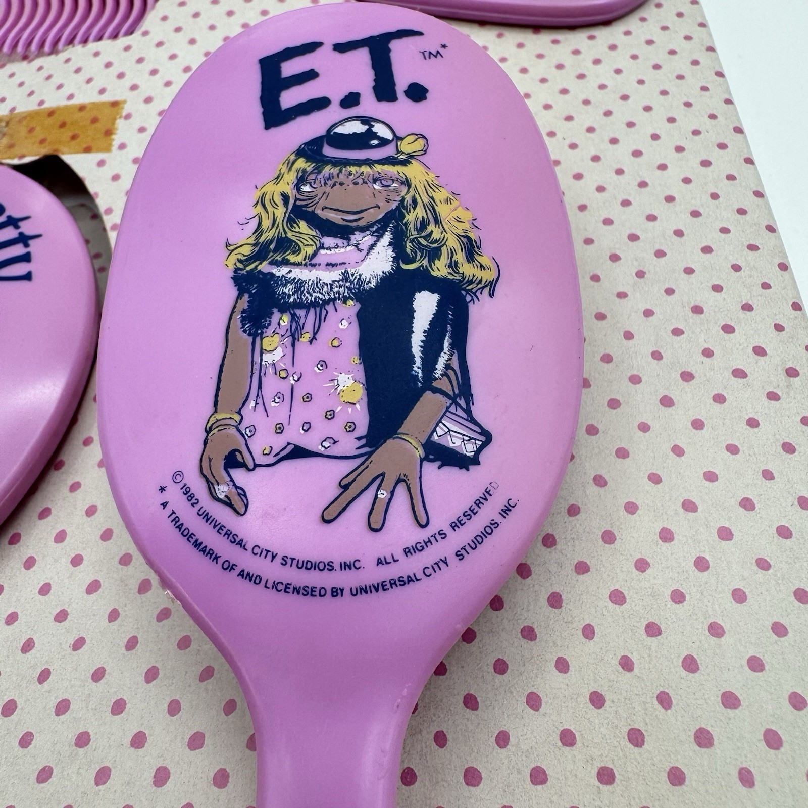 E.T. The Extraterrestrial Comb, Brush & Mirror Set in Box 1982 Universal Vintage