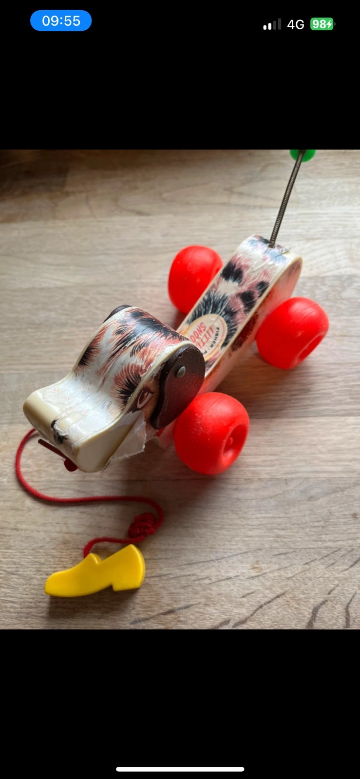 Vintage Fisher Price Little Snoopy Pull Toy 1968