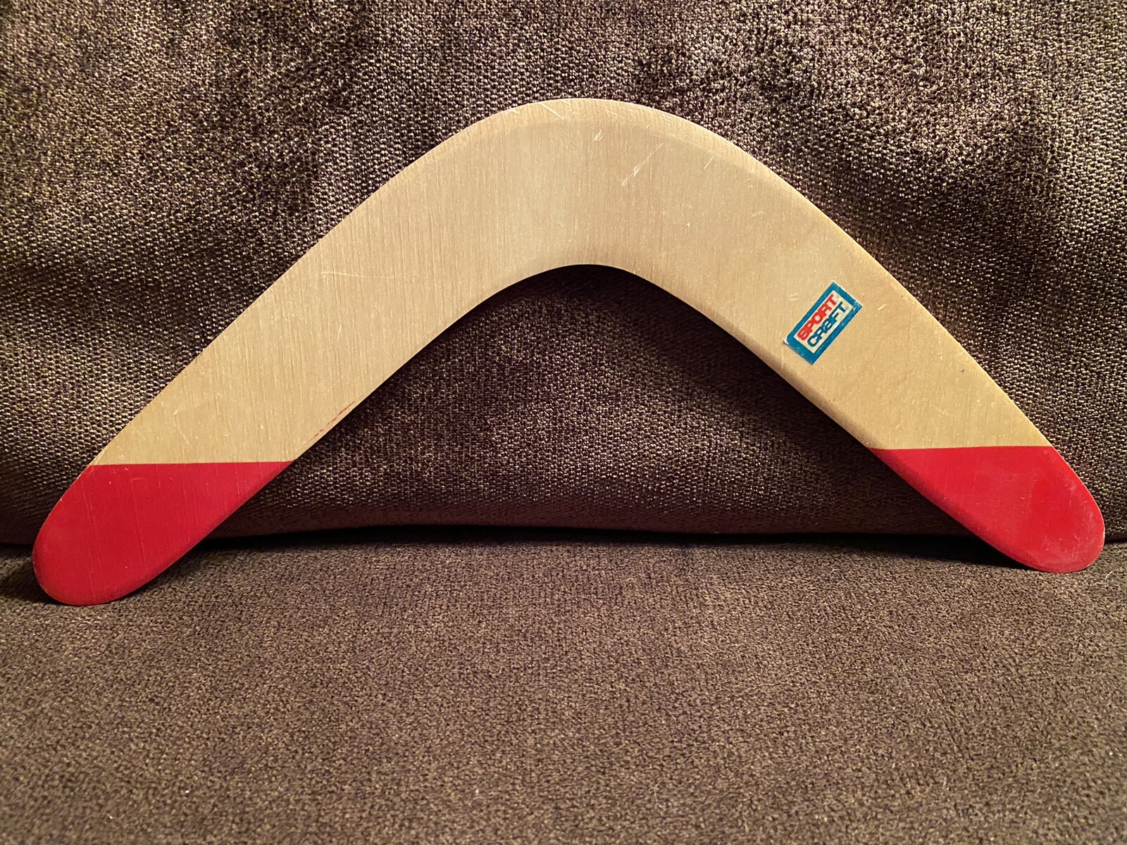 Vintage SPORTCRAFT Joey Wooden Boomerang 15” x 6.5” Made In USA