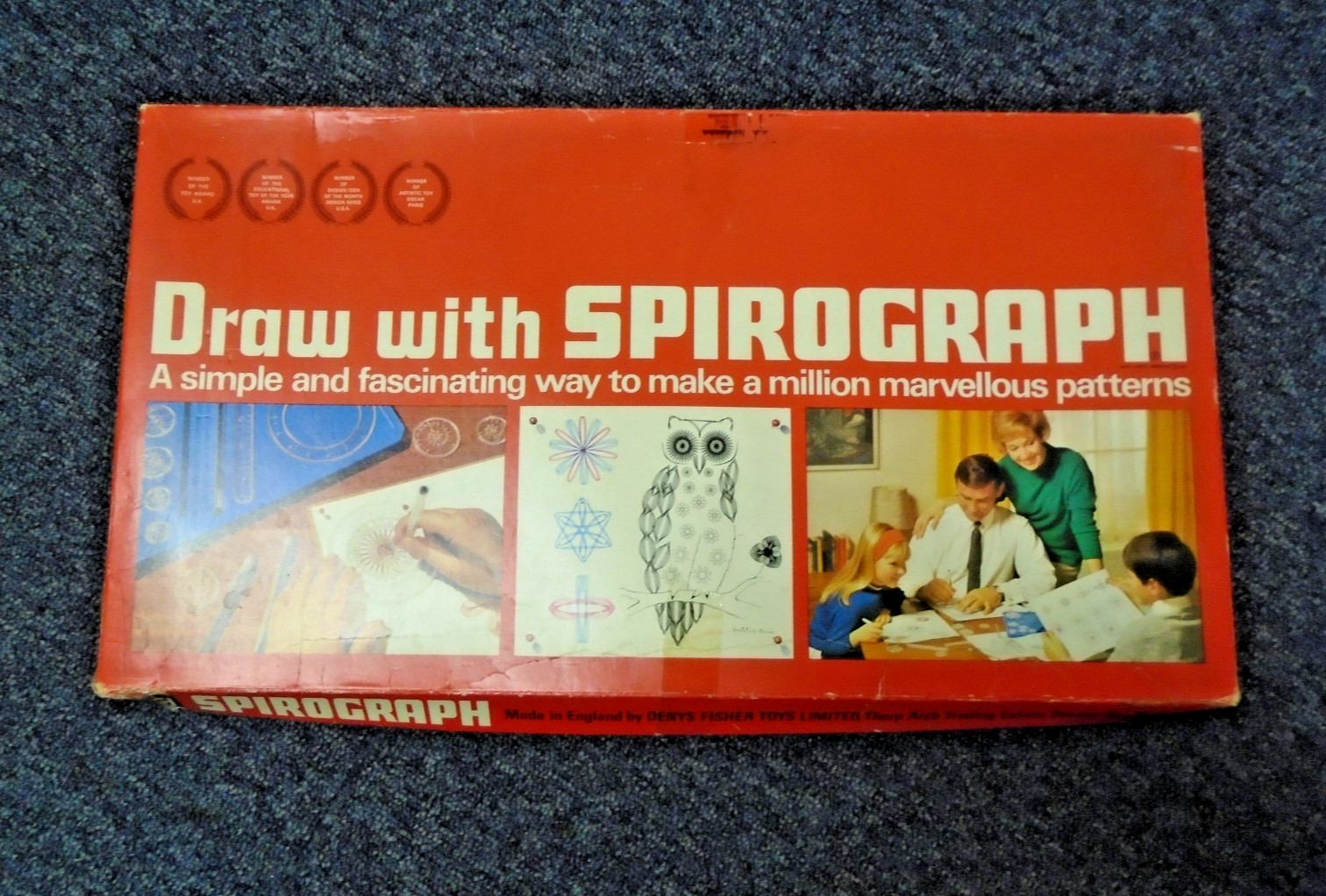 Draw With Spirograph – Denys Fisher – 1967 – Boxed w/ Instructions – Near 100%
