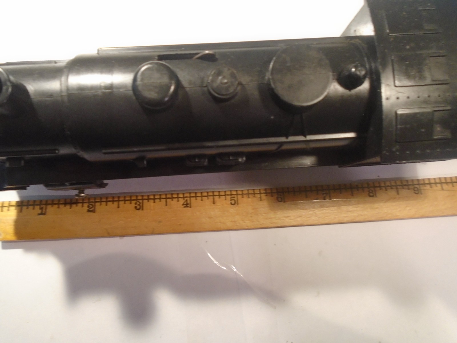 MARX 027 SCALE BLACK PLASTIC CLOCKWORK WINDUP 0-4-0 STEAM LOCOMOTIVE 5-58-5