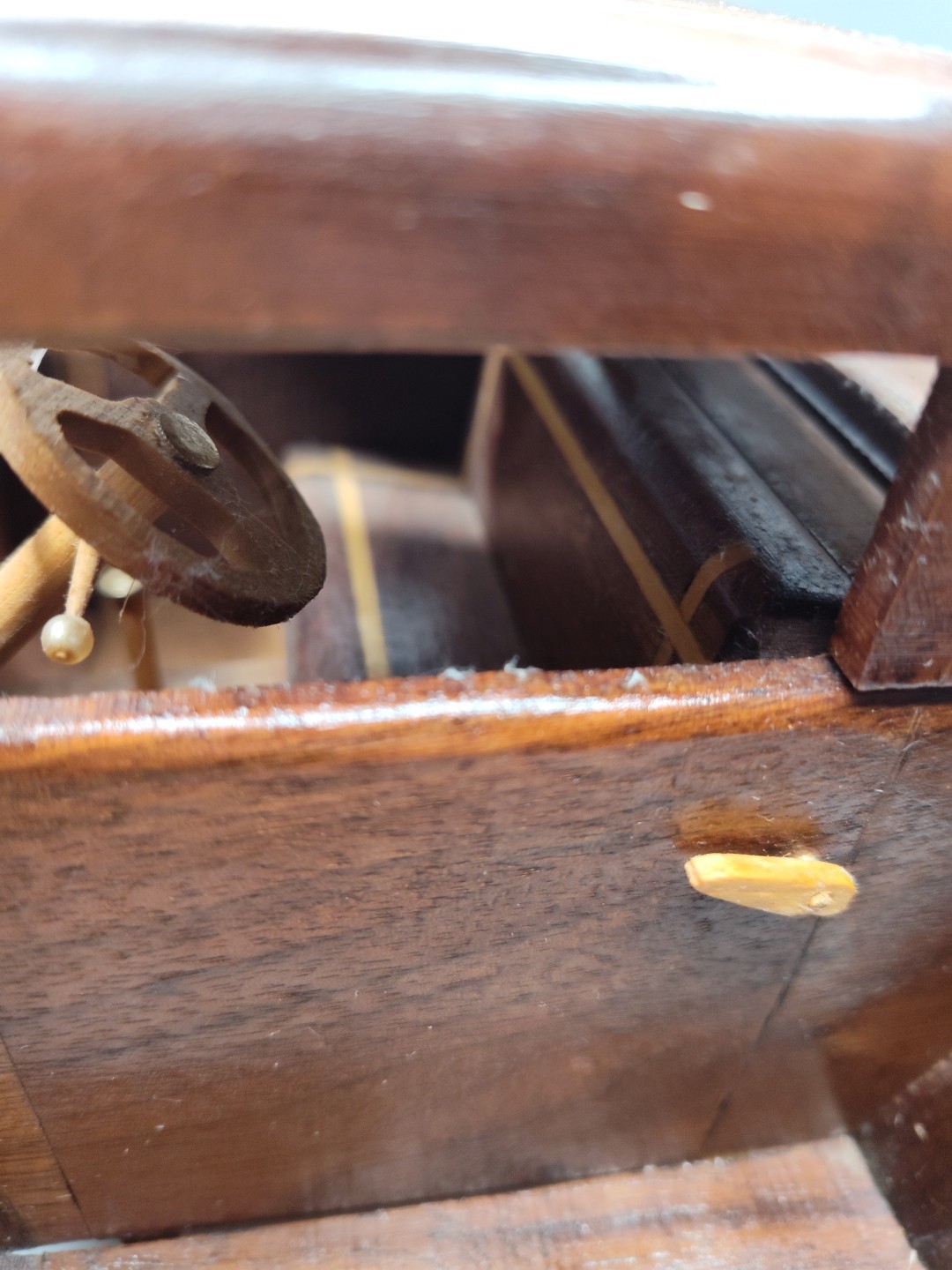 Model Wood Antique Car Signed Varies Woods Used Handmade 13″L x 6.25″H Detailed