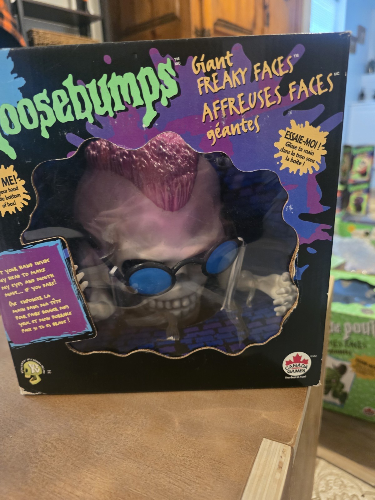 Goosebumps GIANT Freaky Faces CURLY Rubber Hand Puppet Rare Vintage 1996 HTF