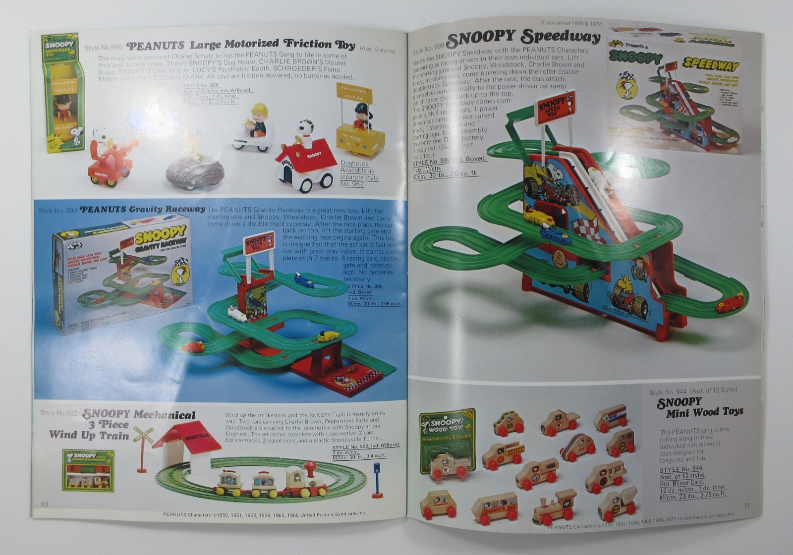 Vintage Peanuts Snoopy Toy Catalog Aviva Playsets Train Diecast Cars Prices 1978