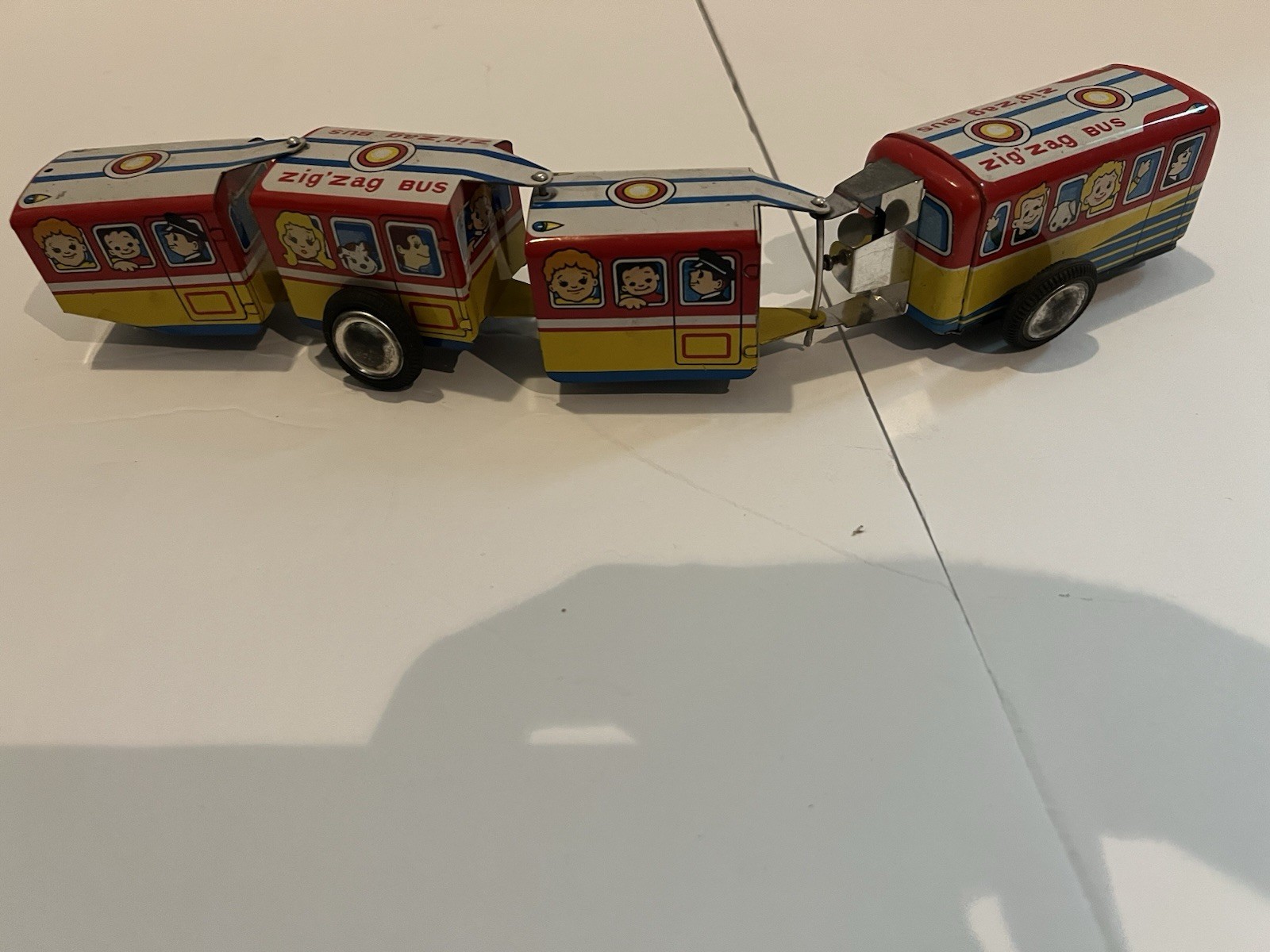 Kanto Toys 1960’s Zig Zag Bus/Japan Toy/Works/Missing bell