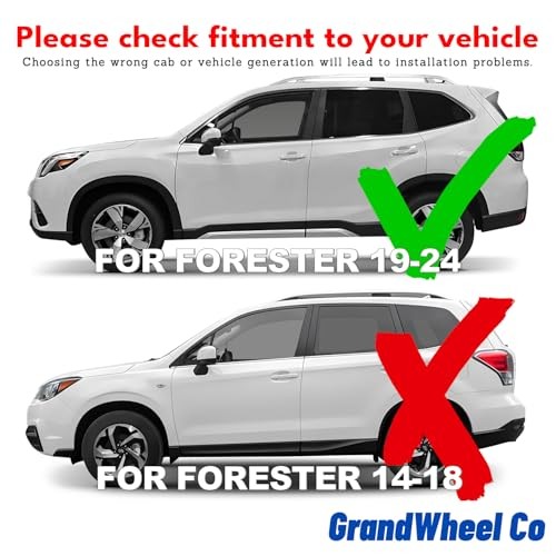 Window Deflectors Smoke Tinted Tape-On Side Window Vent For Forester 19-24