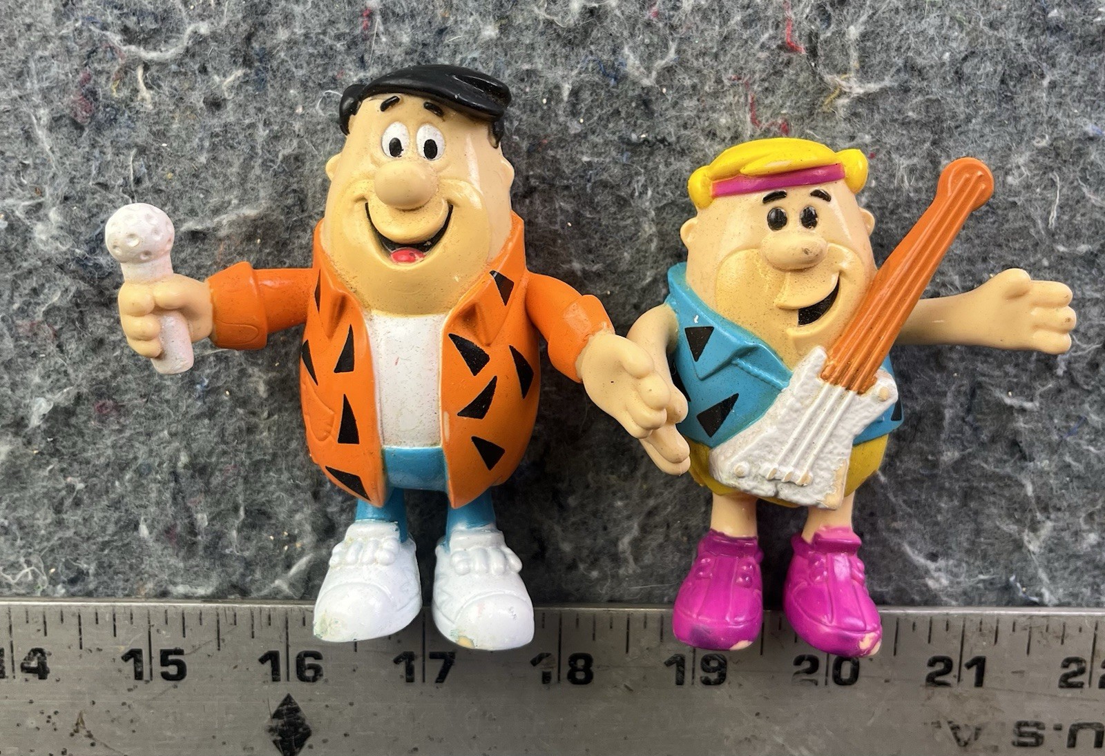Flintstones Fred And Barney 1991 Hanna Barbera PVC Figures Lot Vintage