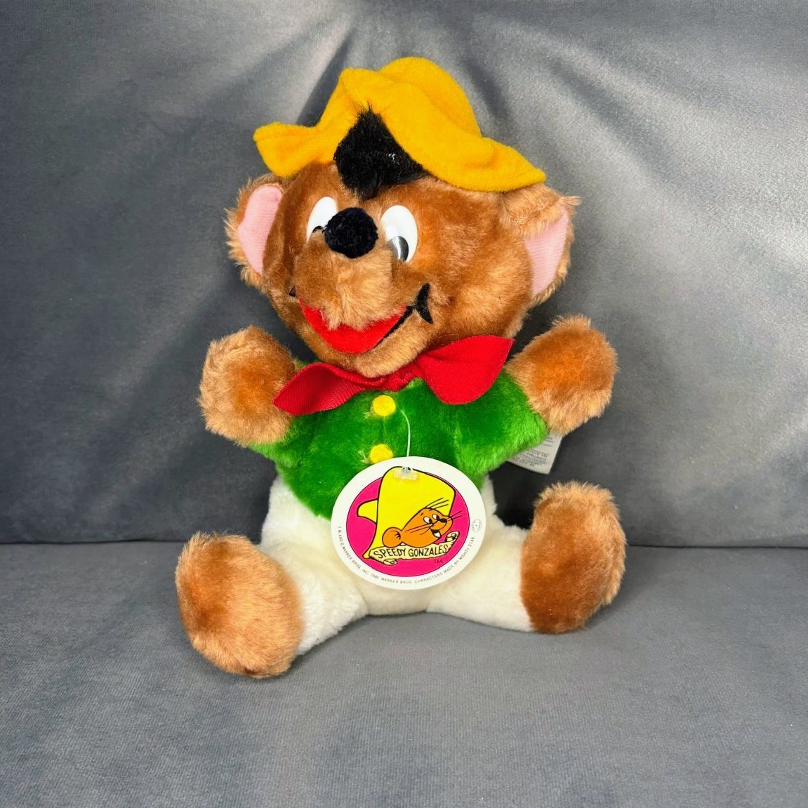 Speedy Gonzales Warner Brothers Mighty Star VTG 8” plush 1971 Cartoon Classic